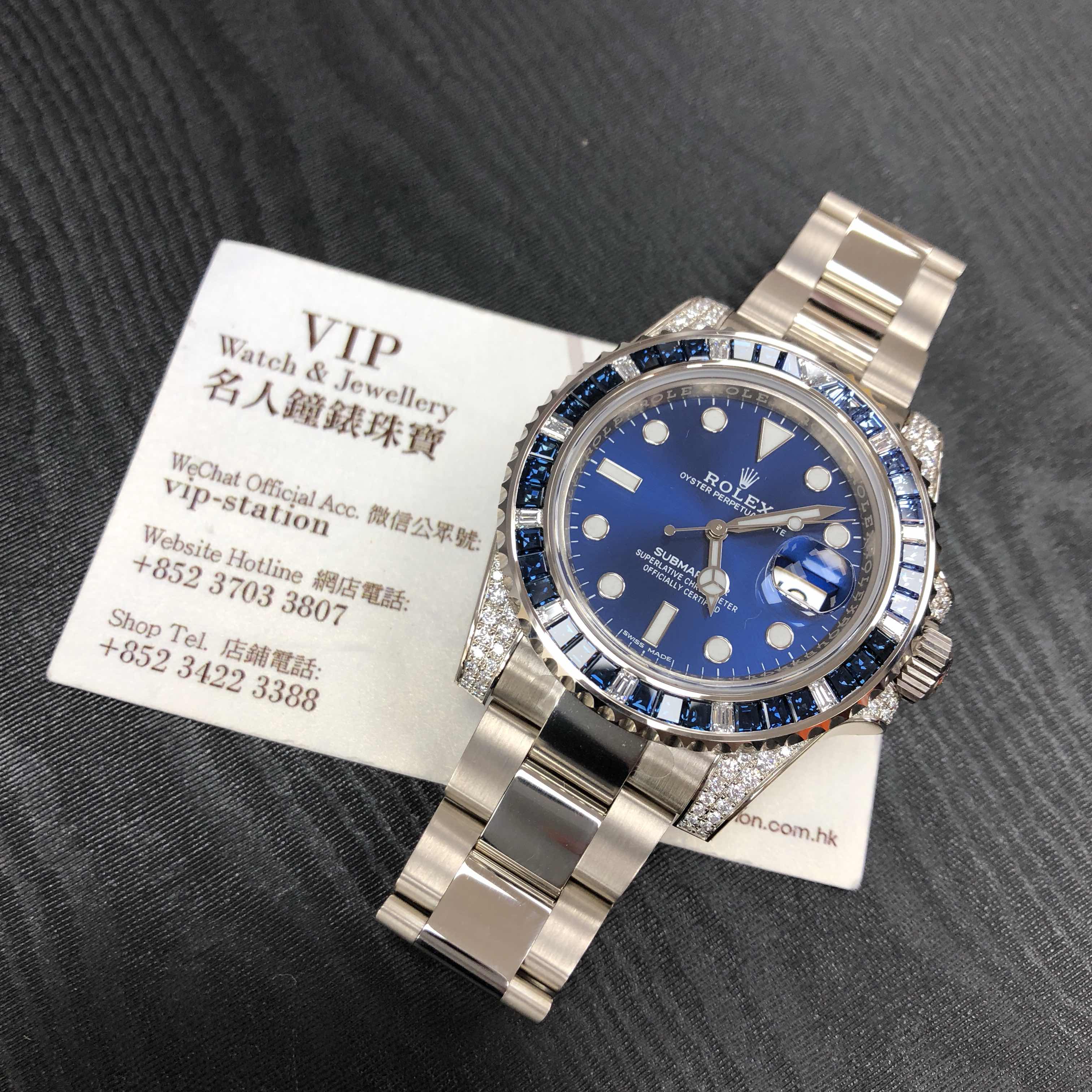 Rolex 116659SABR-BL_O SUBMARINER Automatic 18kt White Gold & Sapphire