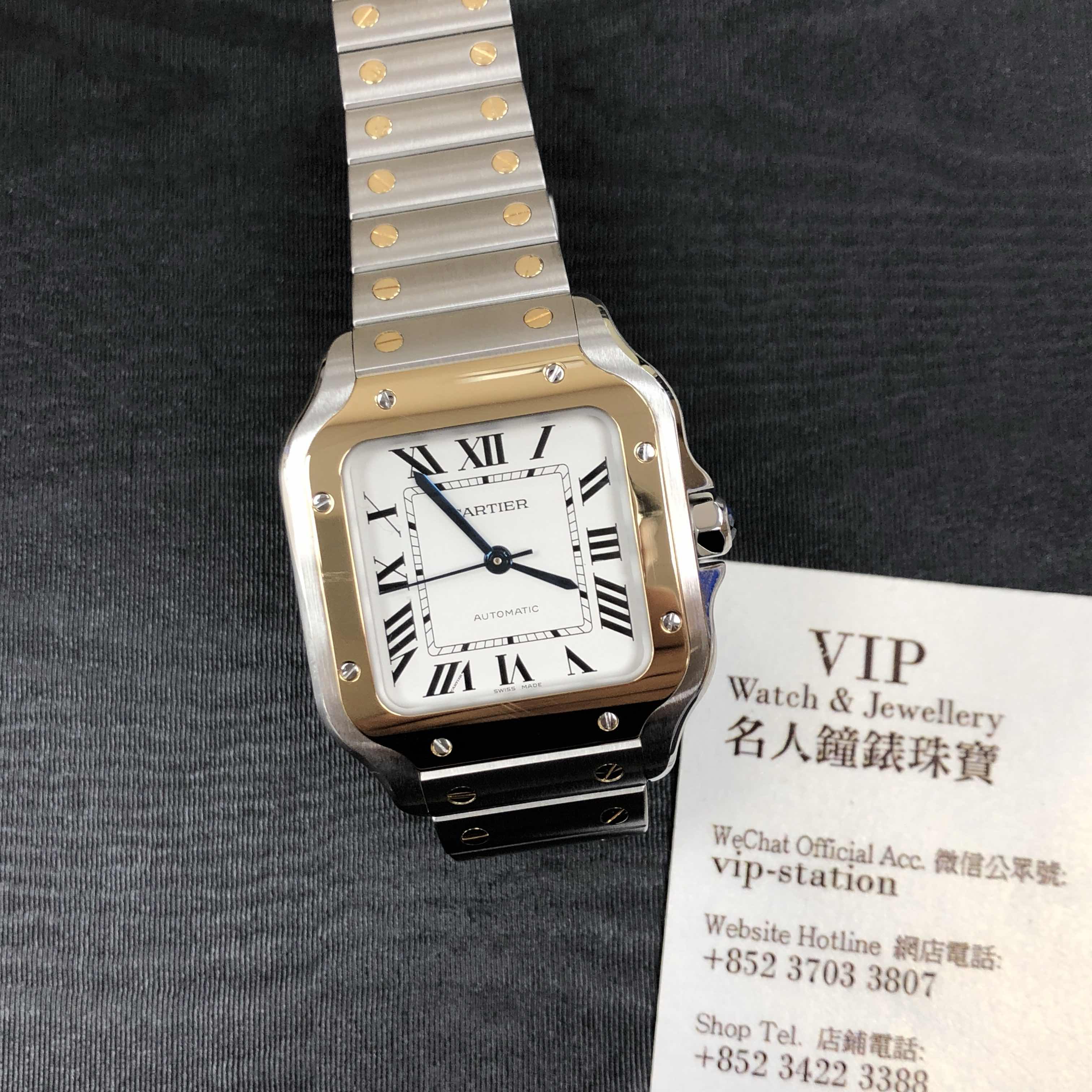 Cartier W2SA0007 SANTOS Automatic 18kt Gold & Steel