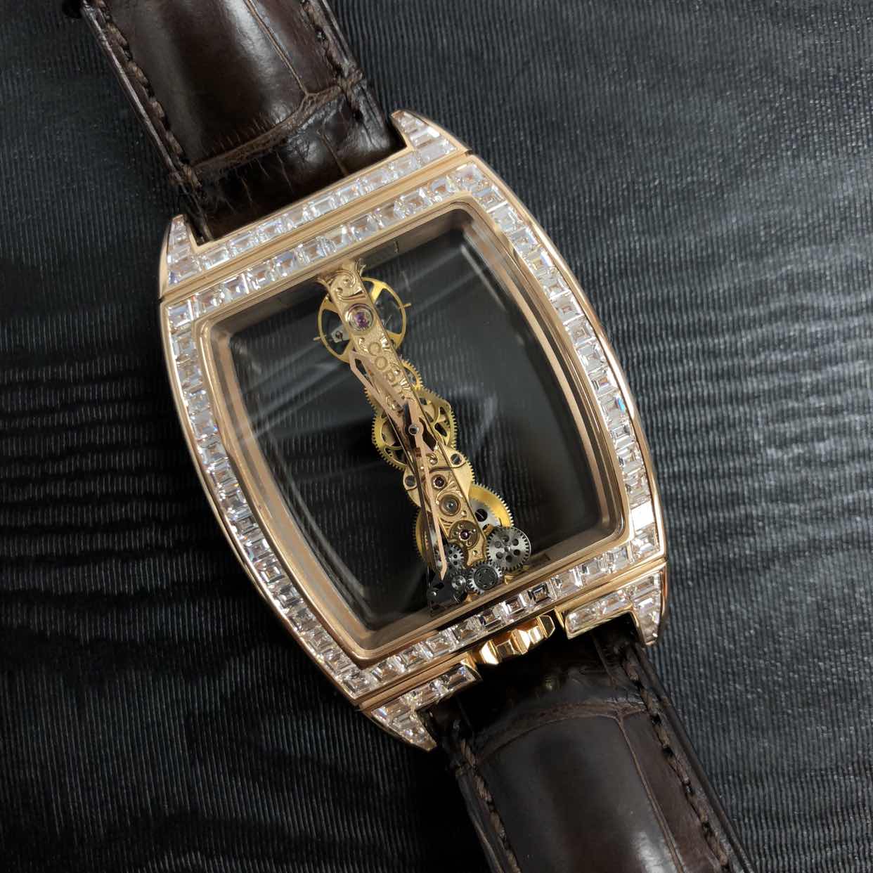 Corum 113.169.85/0002 0000 GOLDEN BRIDGE Manual Wind 18kt Rose Gold & Diamonds