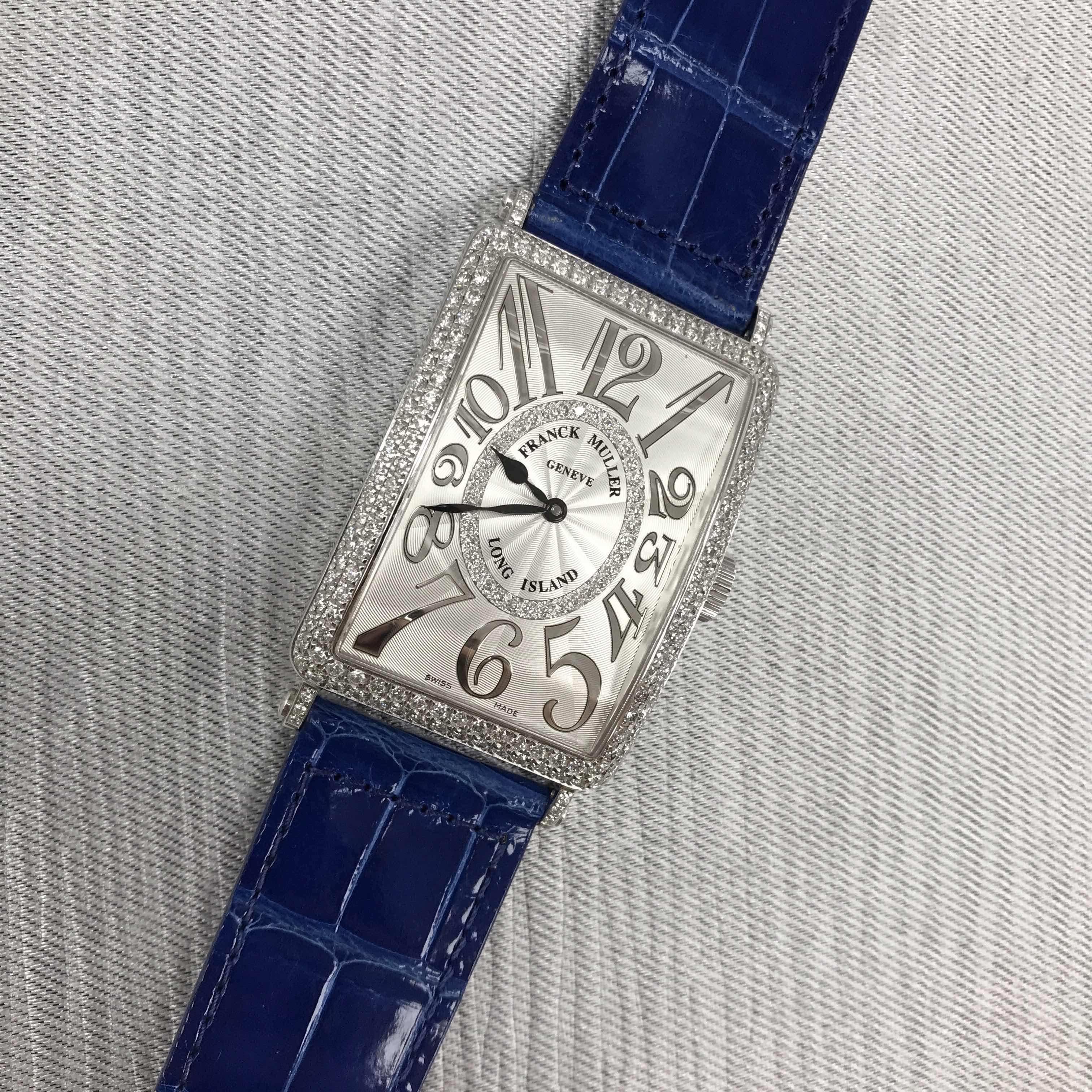 Franck Muller 1200SCDCD1R(OG) LONG ISLAND Automatic 18kt White Gold & Diamond