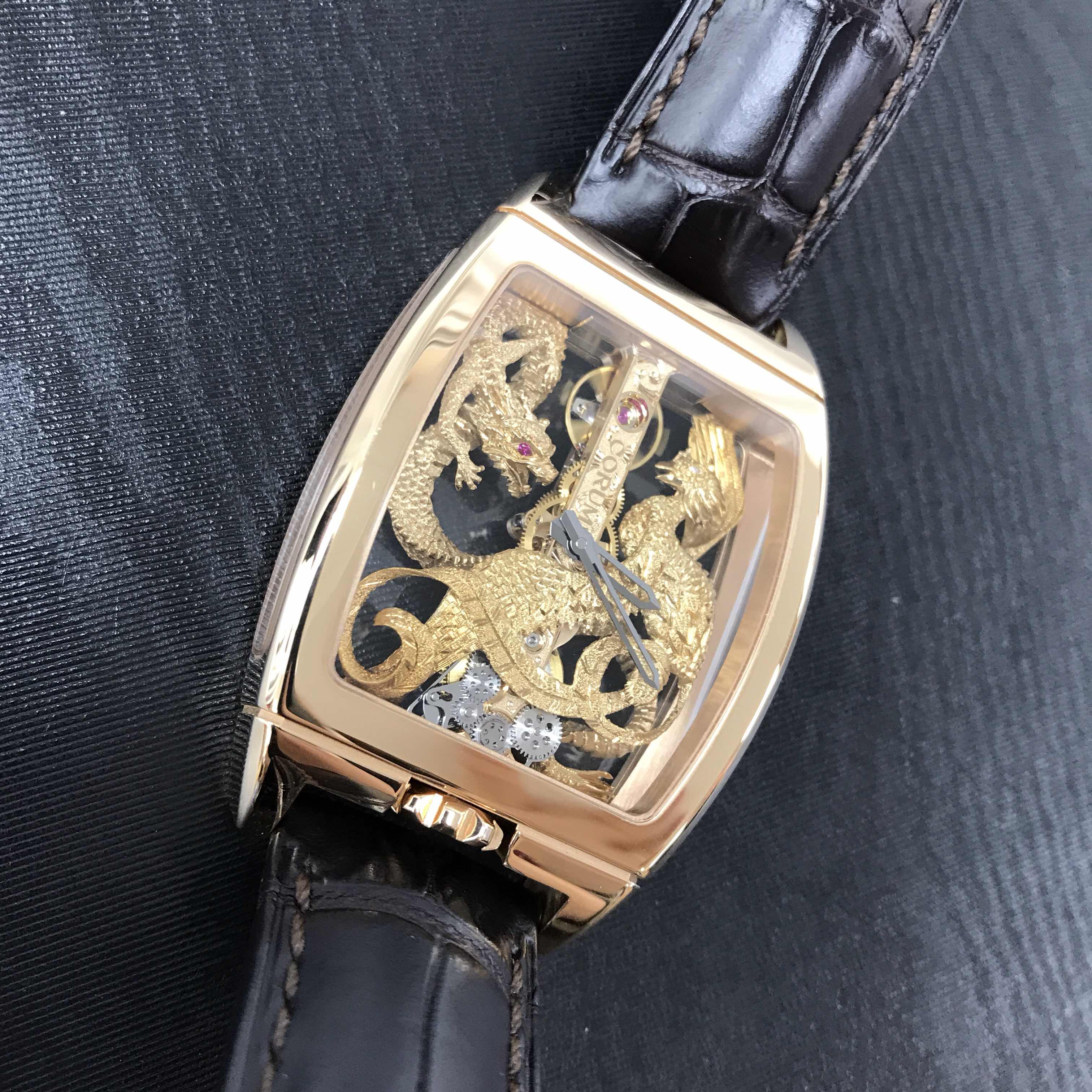 Corum 113.265.55/0002 DP55R GOLDEN BRIDGE Manual Wind 18kt Rose Gold