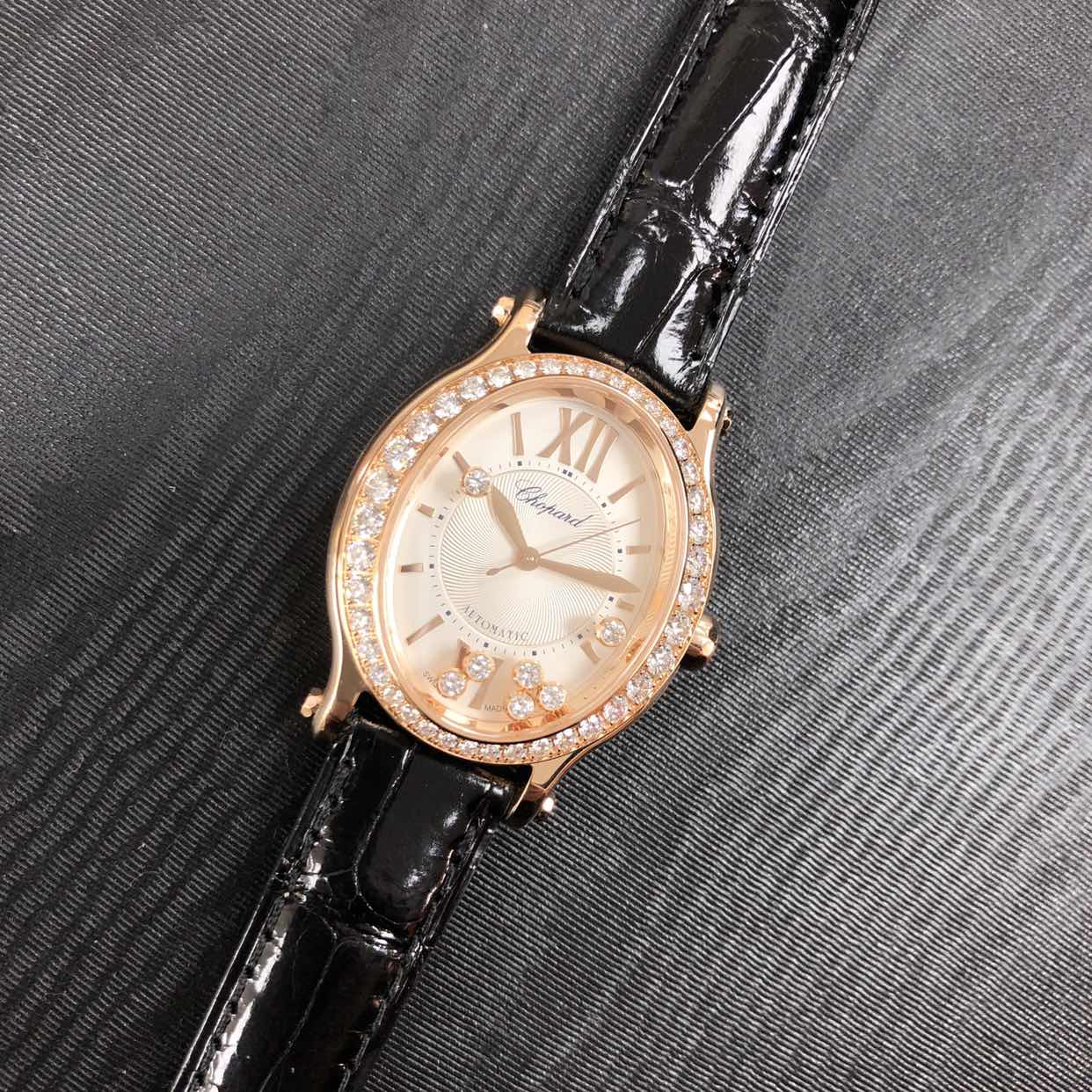 Chopard 275362-5002 HAPPY SPORT Automatic 18kt Rose Gold & Diamonds