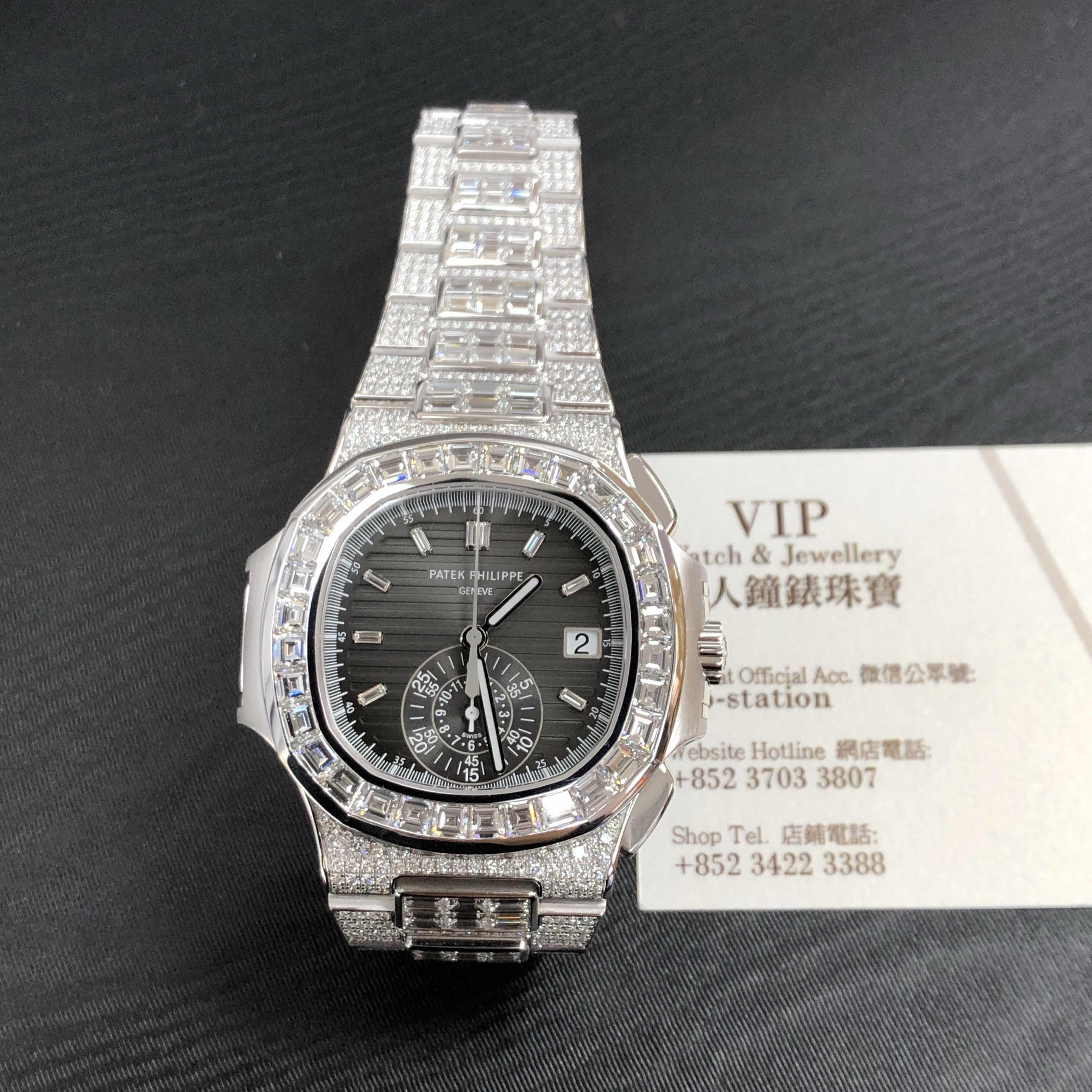 Patek Philippe 5980/1400G-010 NAUTILUS Automatic 18kt White Gold & Diamond