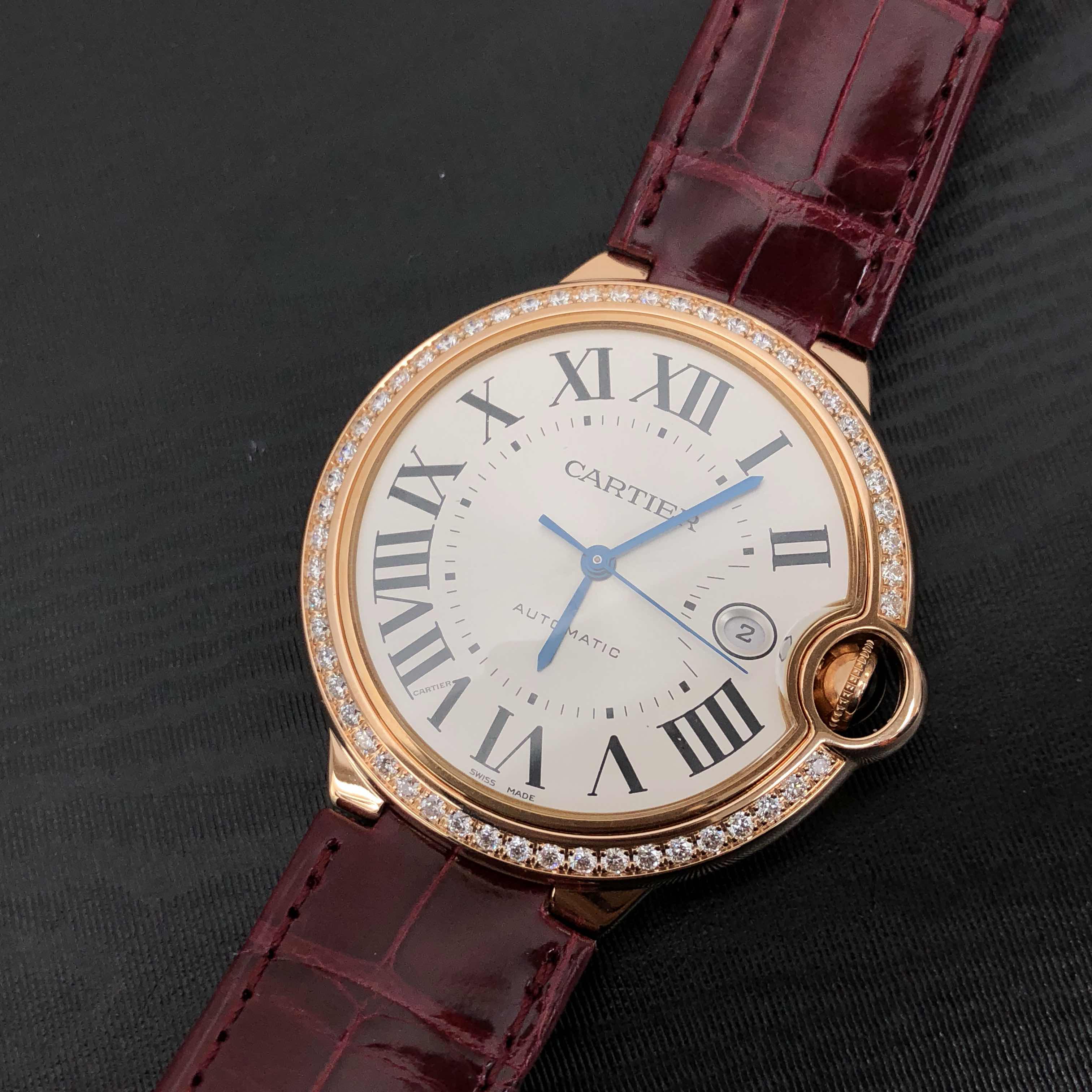 Cartier WJBB0035 BALLON BLEU Automatic 18kt Rose Gold & Diamonds
