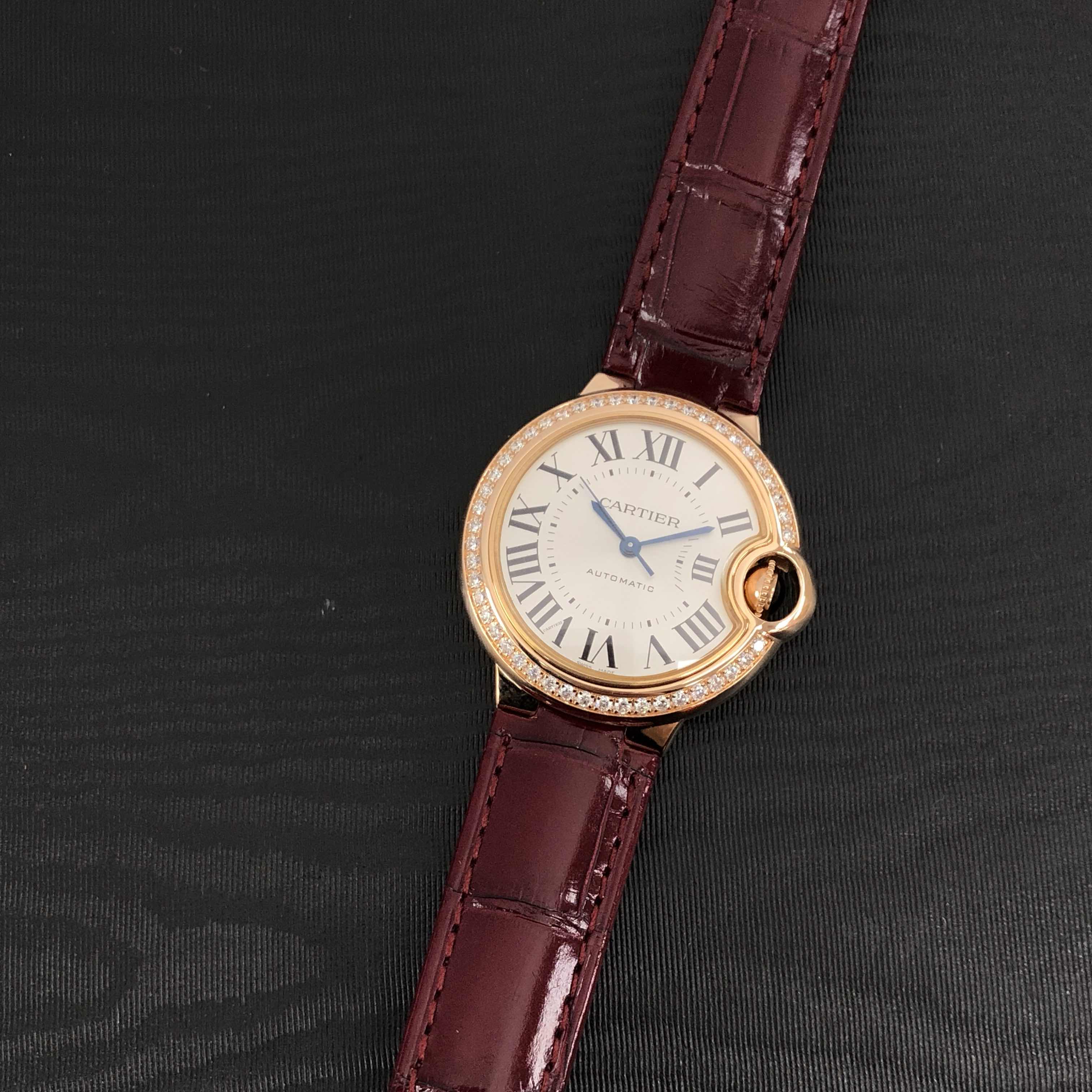 Cartier WJBB0033 BALLON BLEU Automatic 18kt Rose Gold & Diamonds