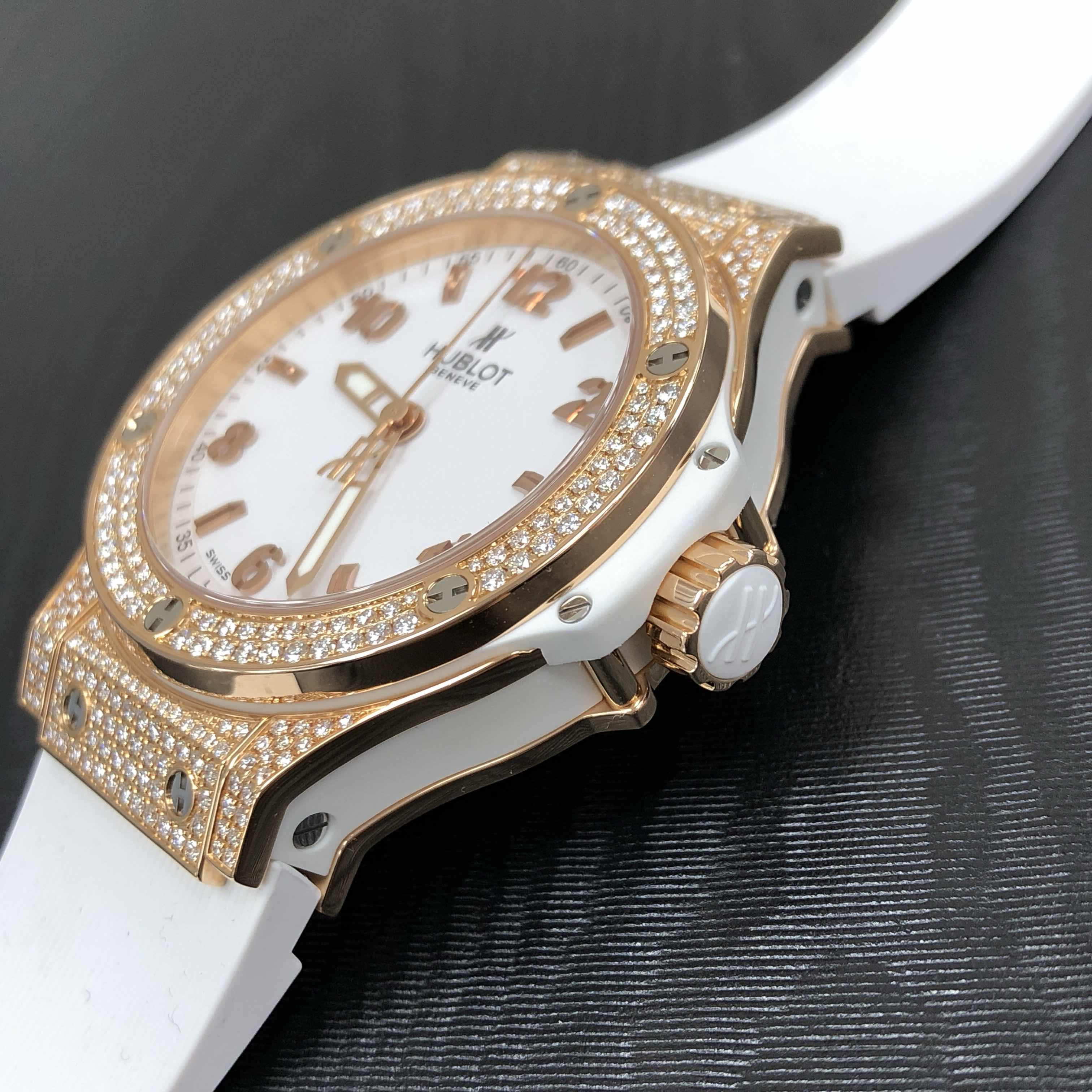 Hublot 361.PE.2010.RW.1704 BIG BANG Quartz 18kt Rose Gold & Diamonds