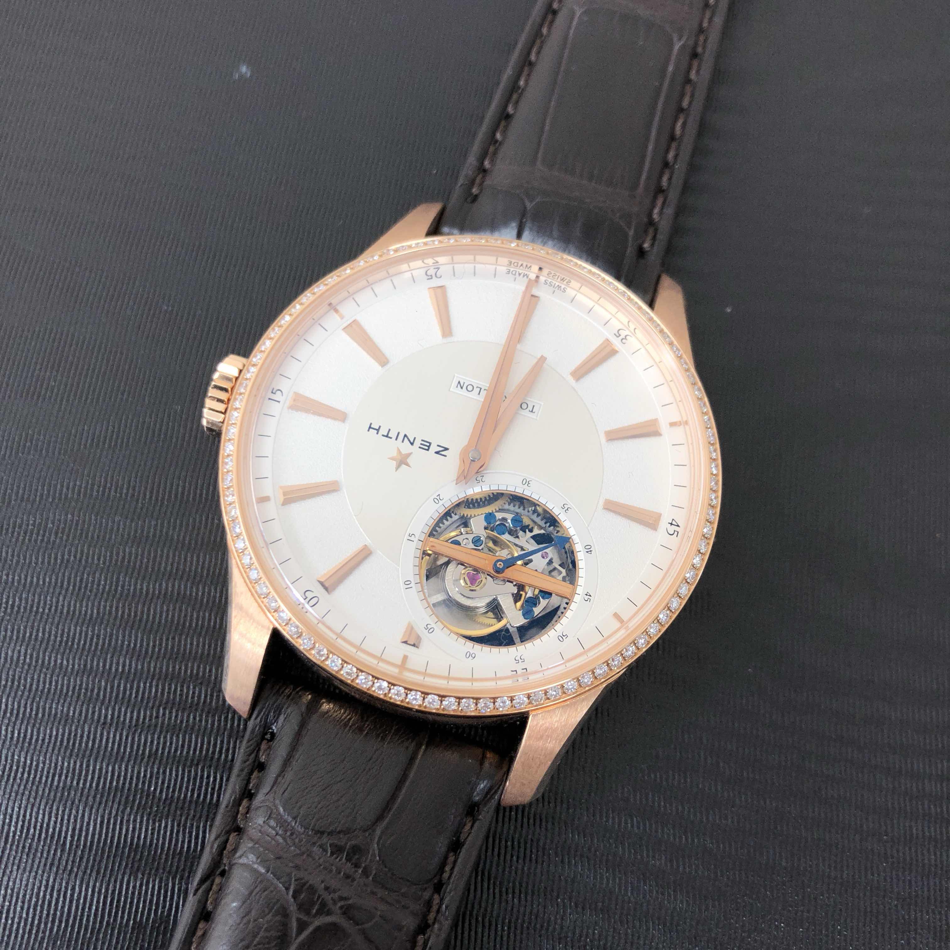 Zenith 22.2192.4041/01.C498 COMMANDER Automatic 18kt Rose Gold & Diamonds