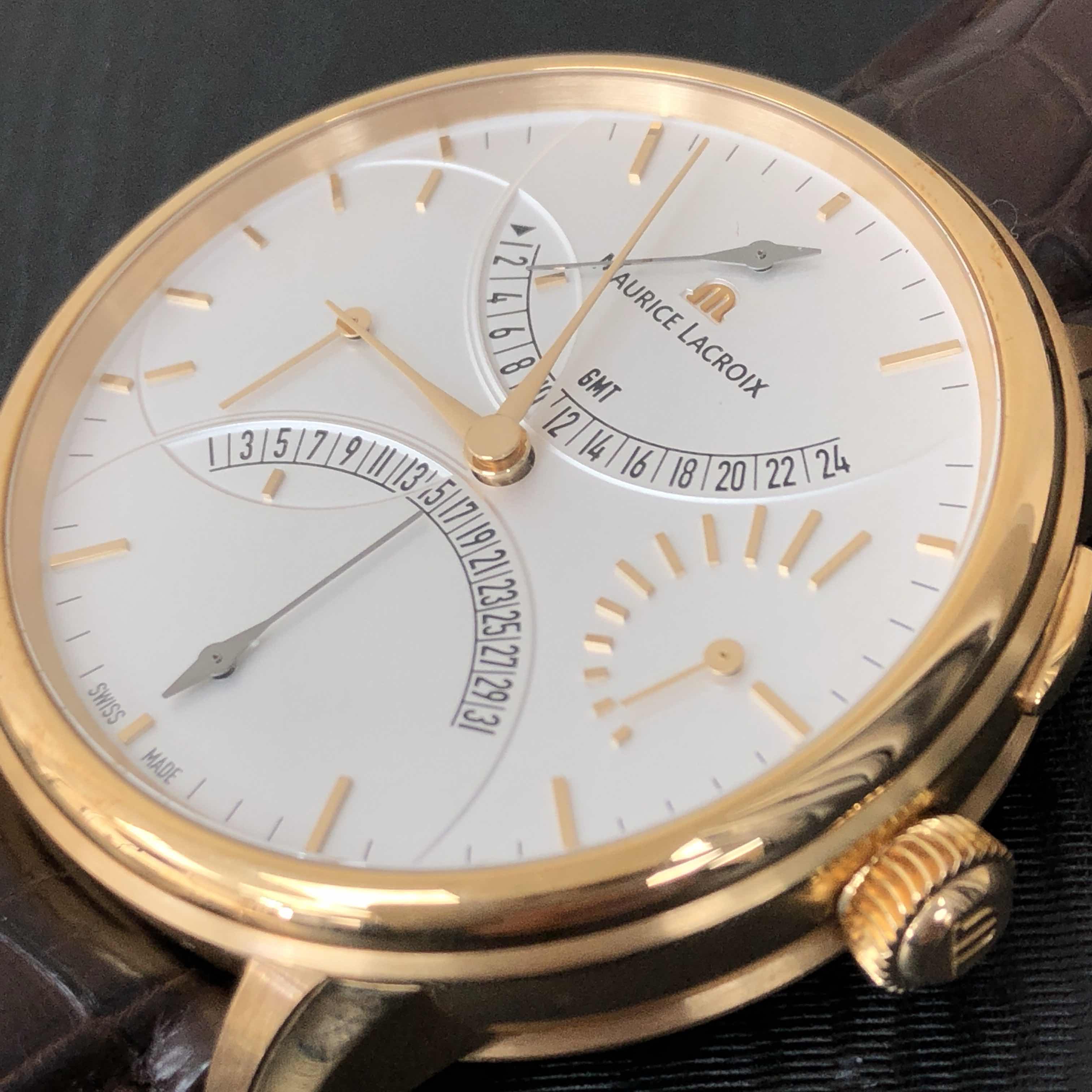 Maurice Lacroix MP7218-PG101-130 MASTERPIECE Manual Wind 18kt Rose Gold