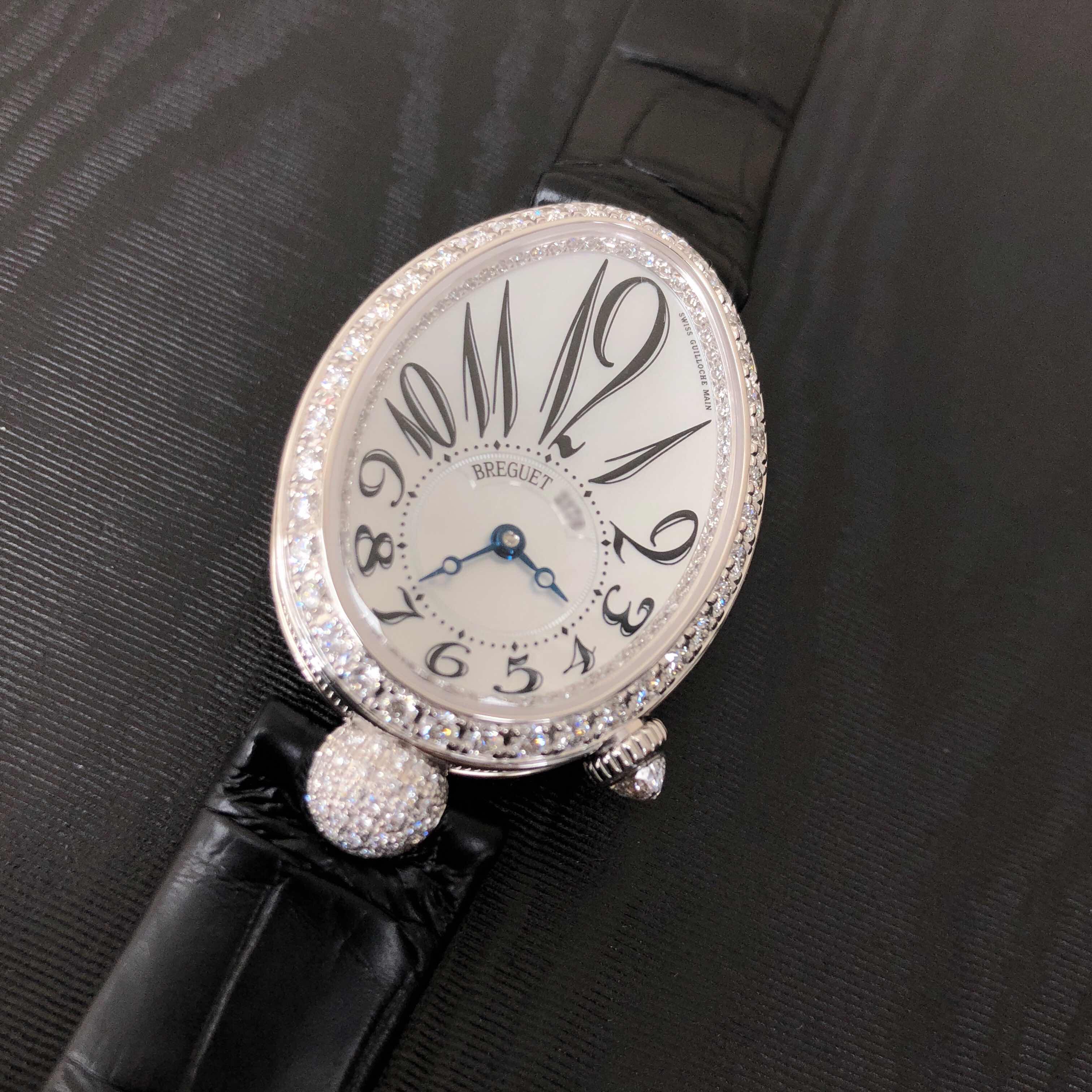 Breguet 8928BB/5W/944/DD0D REINE DE NAPLES Automatic 18kt White Gold & Diamond