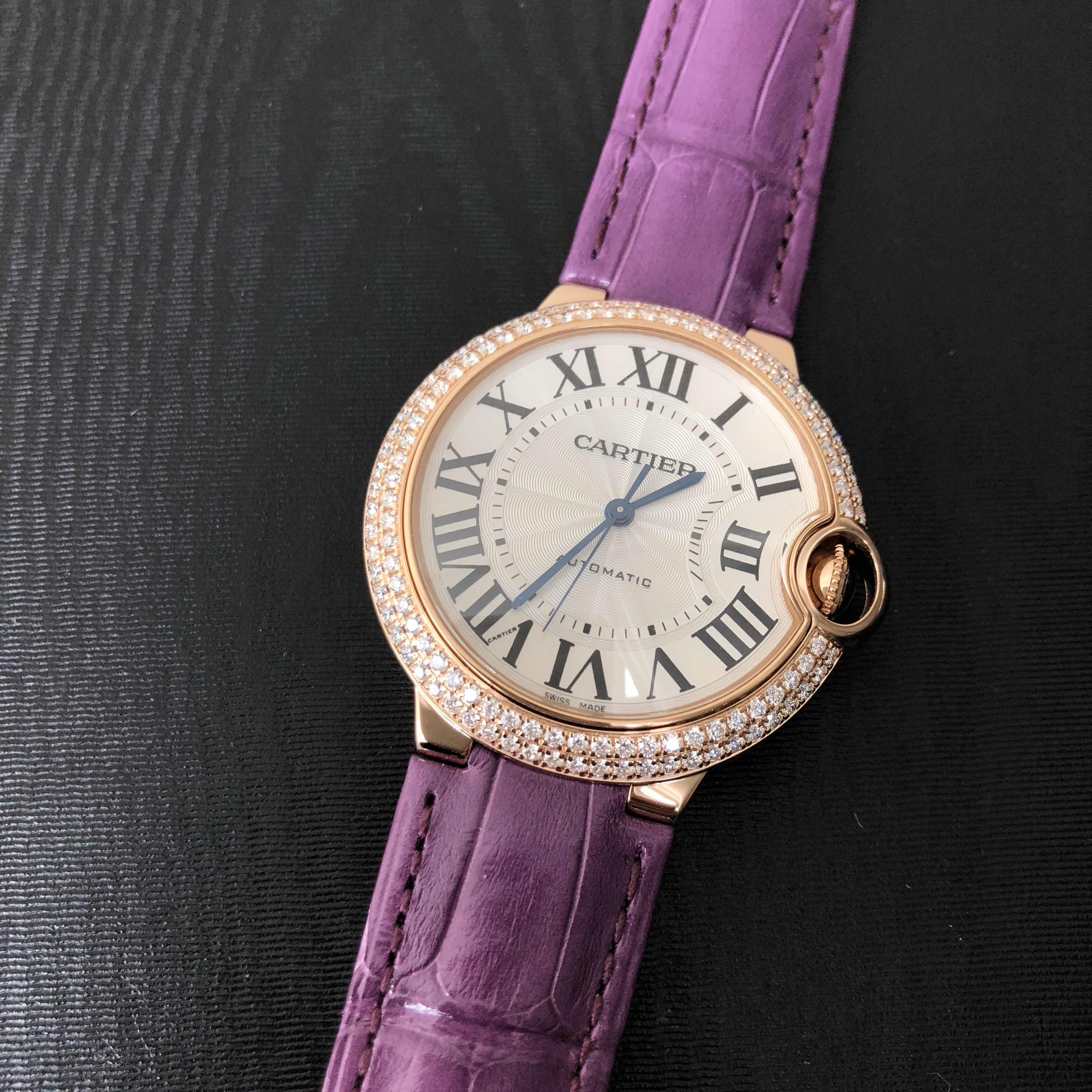 Cartier WJBB0009 BALLON BLEU Automatic 18kt Rose Gold & Diamonds