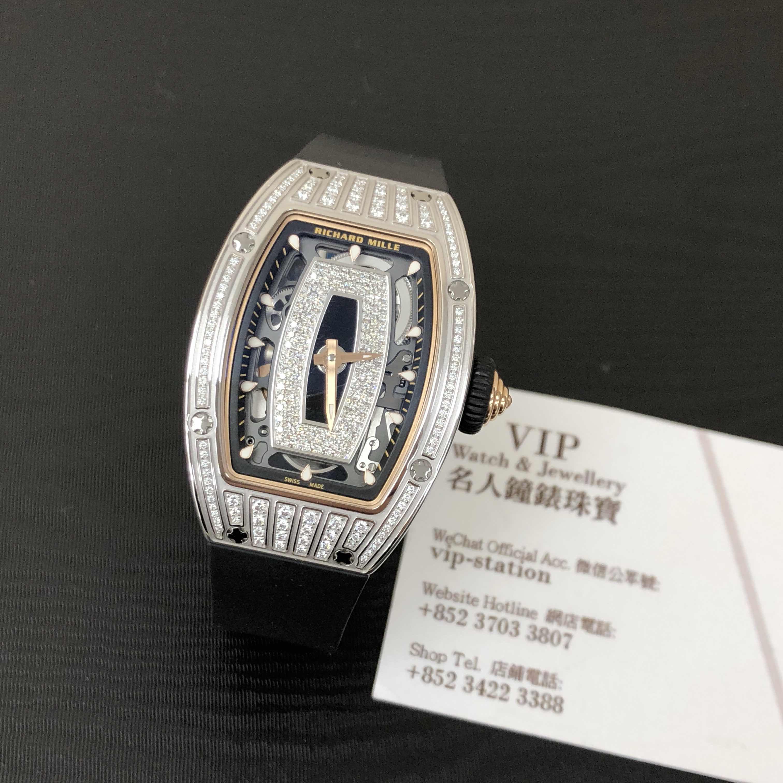 Richard Mille RM07-01 WG BLACK Automatic 18kt White Gold & Diamond