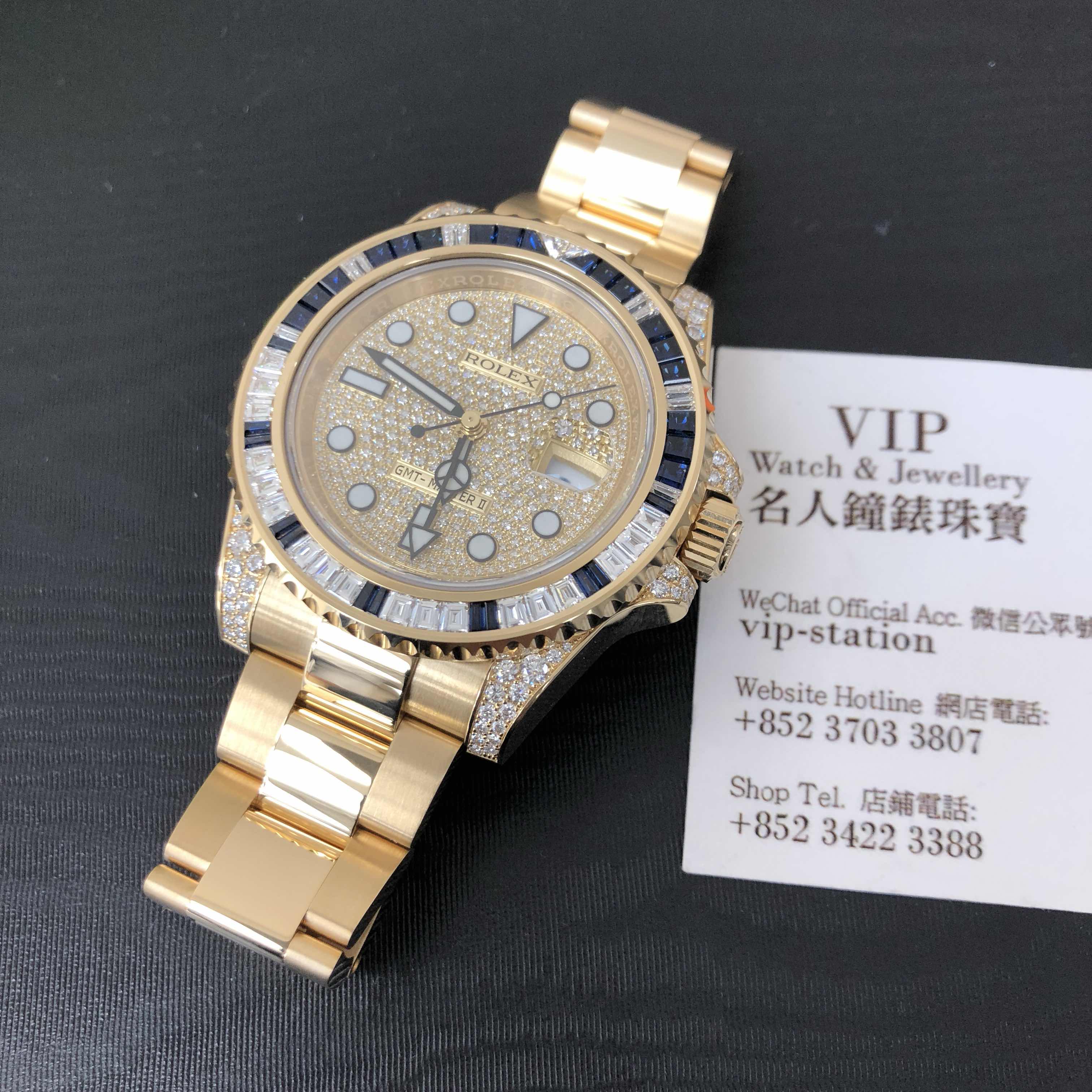 Rolex 116758SA-PAVE GMT-MASTER II Automatic 18kt Gold & Diamond