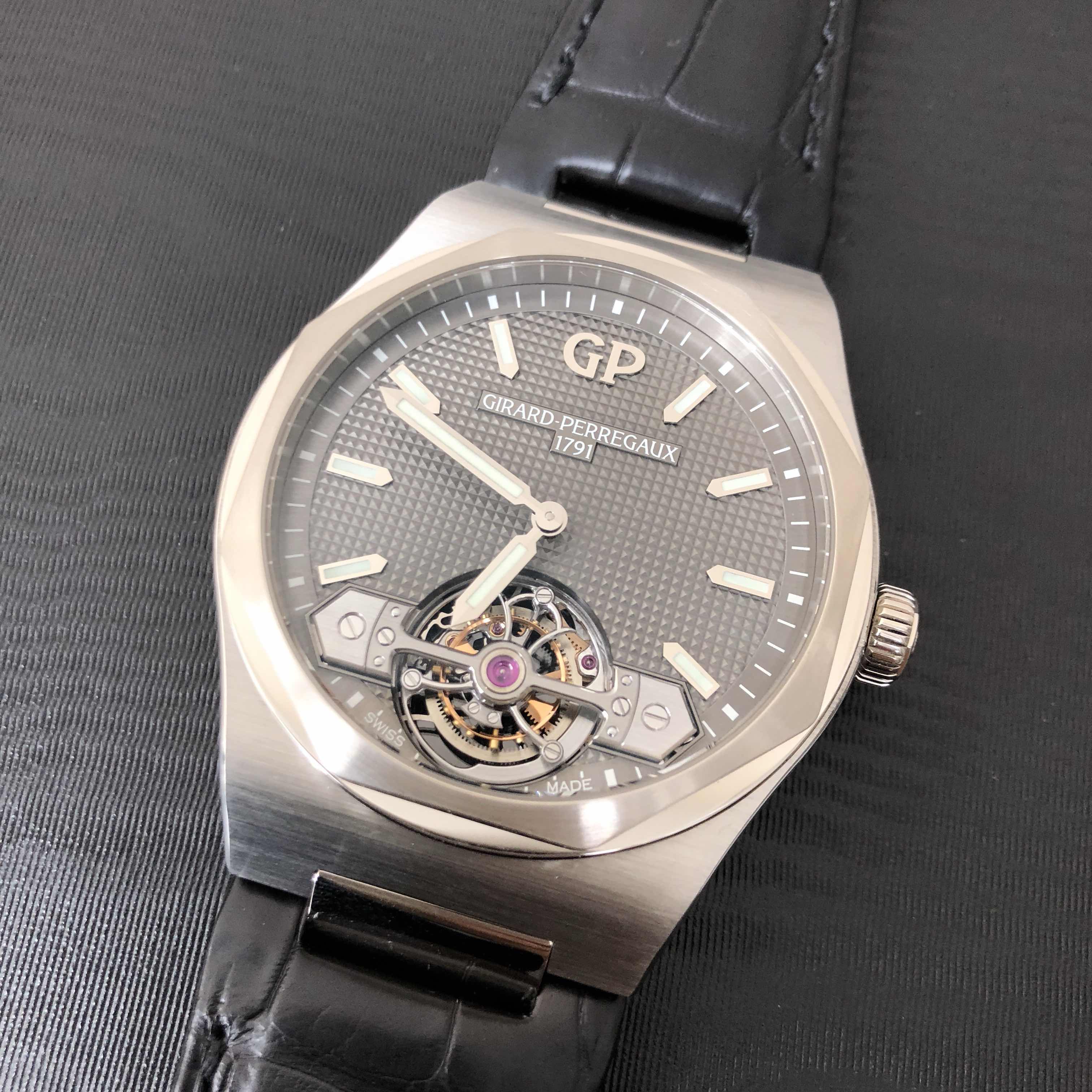 Girard Perregaux 99105-41-232-BB6A LAUREATO Automatic 18kt White Gold & Steel