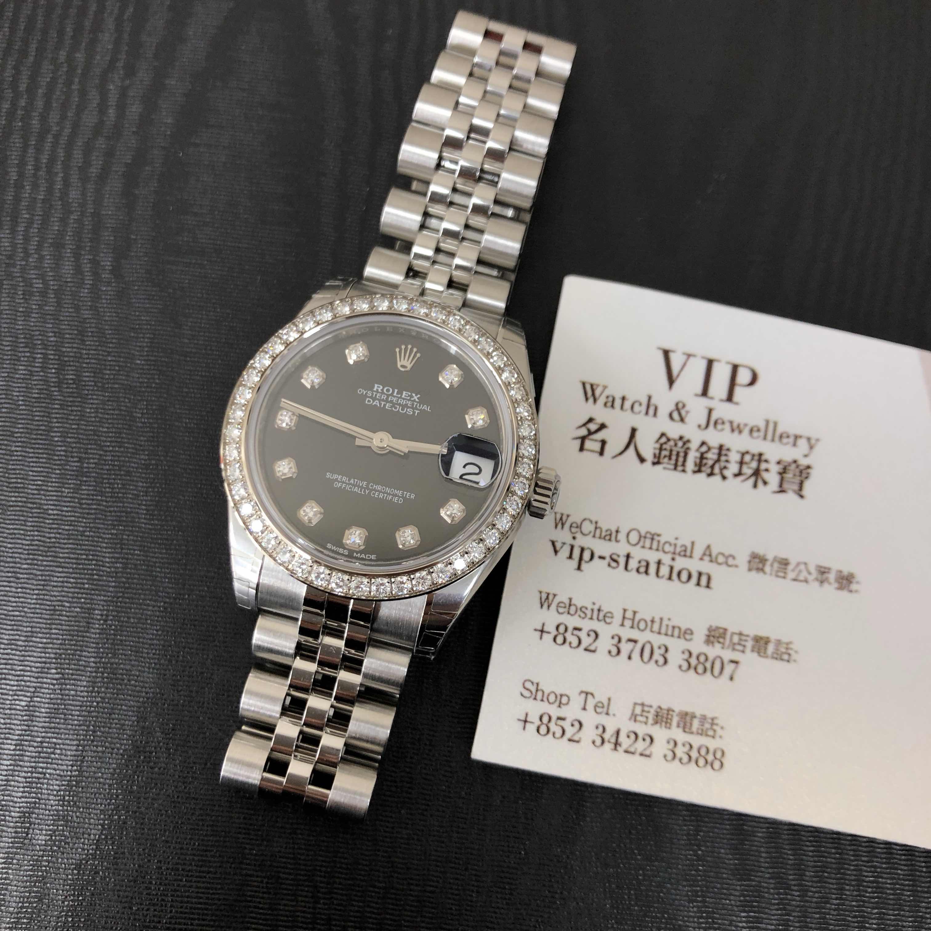 Rolex 178384GBK_J DATEJUST Automatic 18kt White Gold & Diamond & Steel