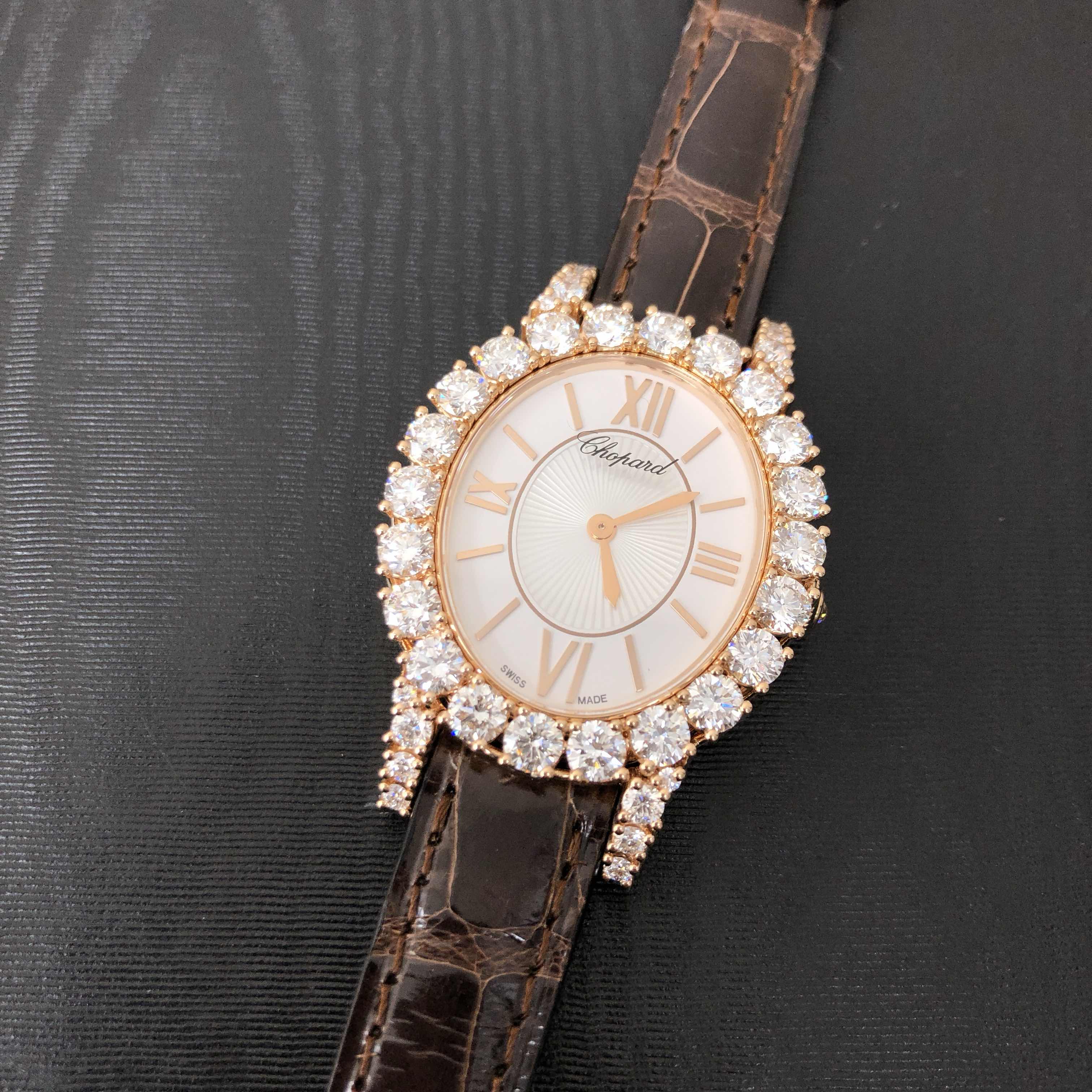 Chopard 139384-5104 L HEURE DU DIAMANT Manual Wind 18kt Rose Gold & Diamonds