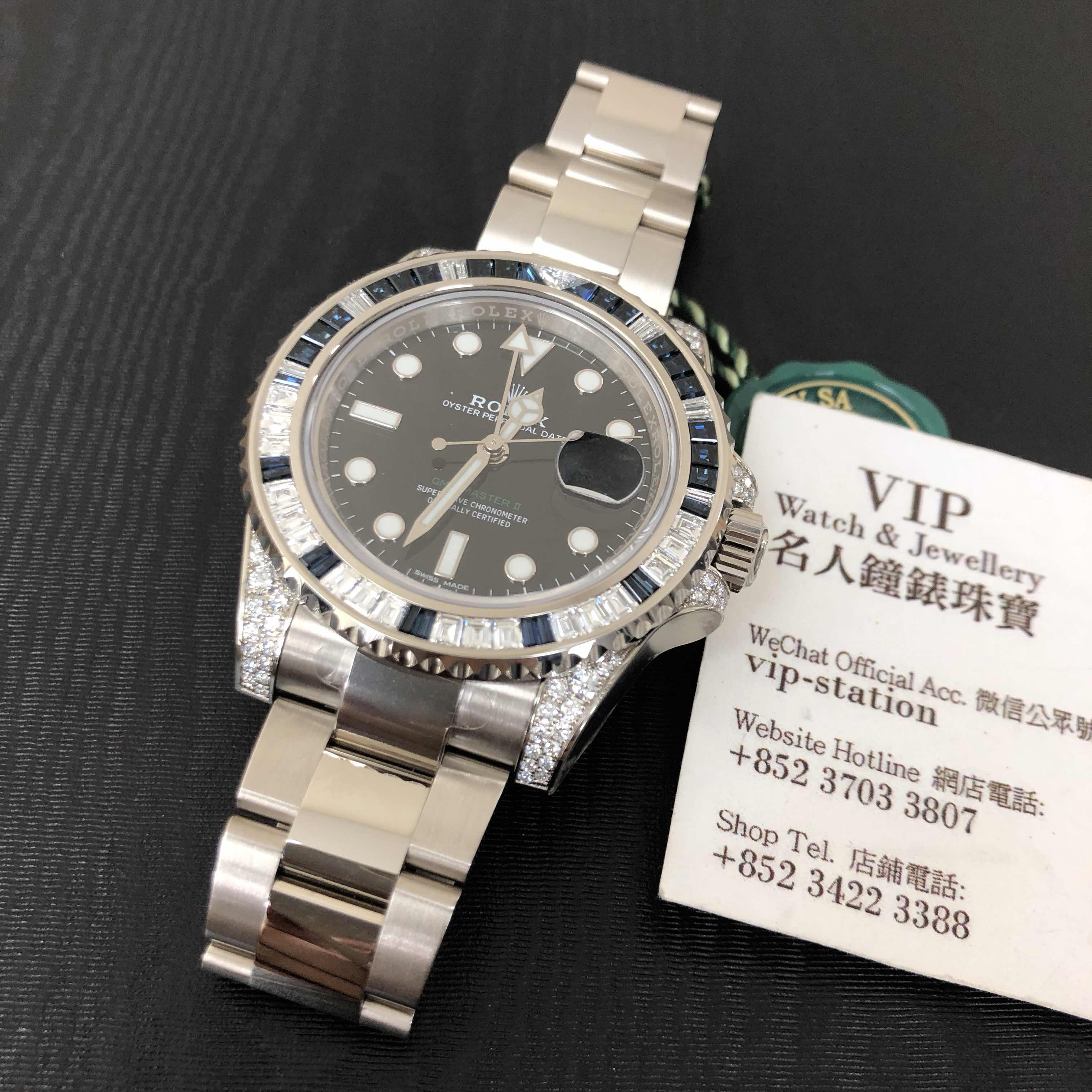 Rolex 116759SA GMT-MASTER II Automatic 18kt White Gold & Diamond