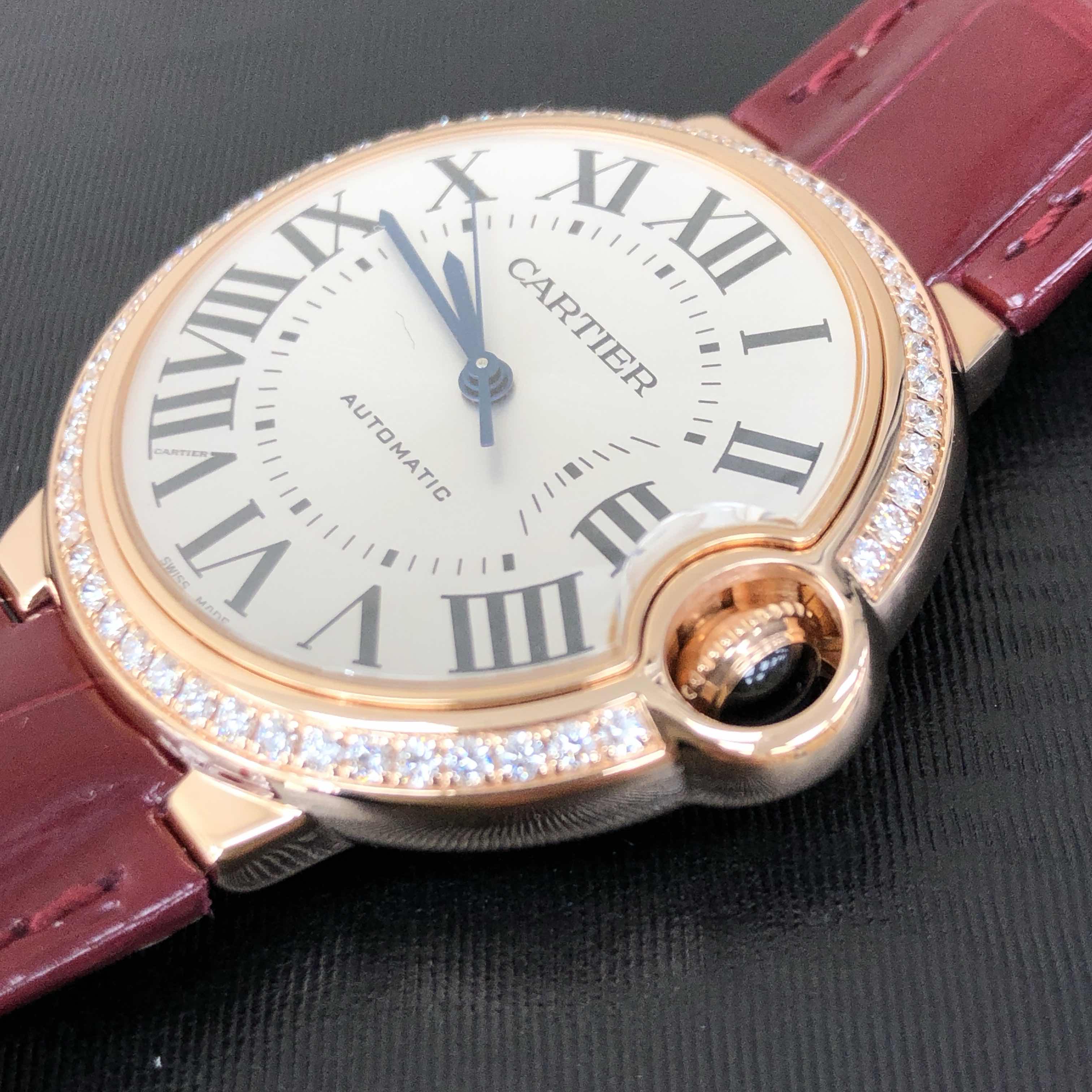 Cartier WJBB0034 BALLON BLEU Automatic 18kt Rose Gold & Diamonds