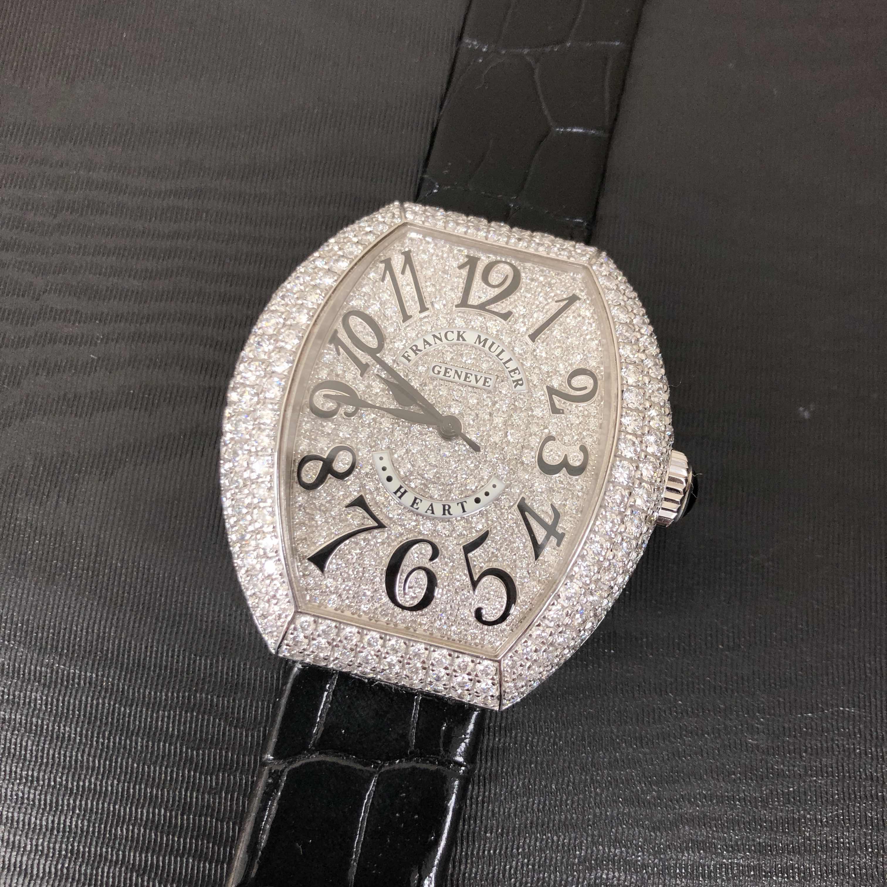 Franck Muller 5000H SC D3 CD (OG) LADIES COLLECTION Quartz 18kt White Gold & Diamond