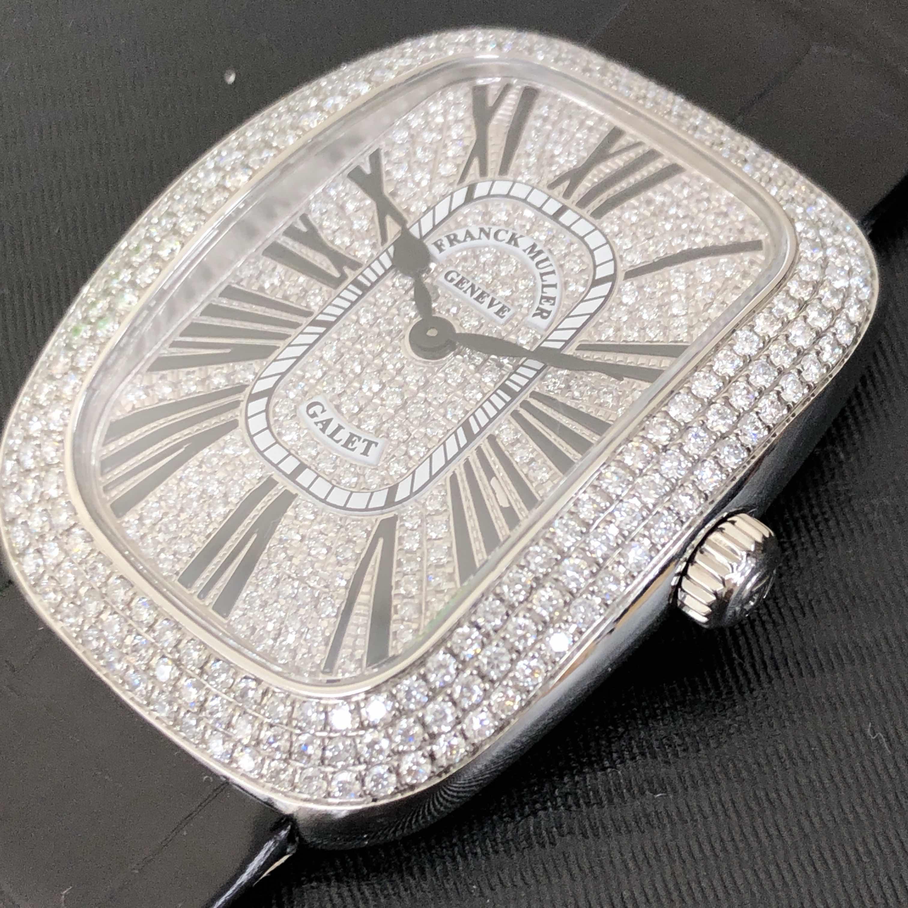Franck Muller 3002 M QZ R (AC) - AFT DIA LADIES COLLECTION Quartz Stainless Steel & Diamonds