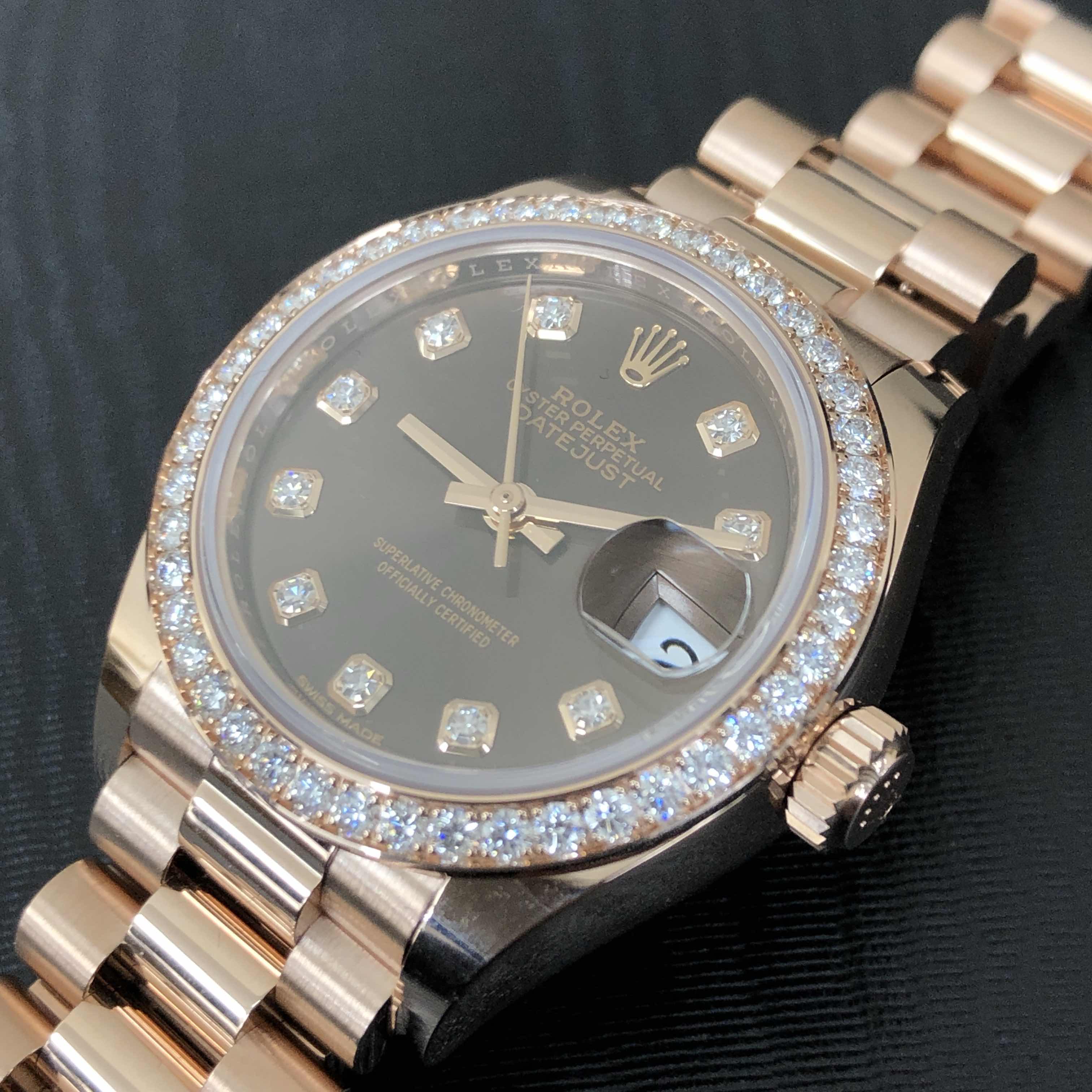 Rolex 279135RBR-0017 LADY DATEJUST Automatic 18kt Rose Gold & Diamonds