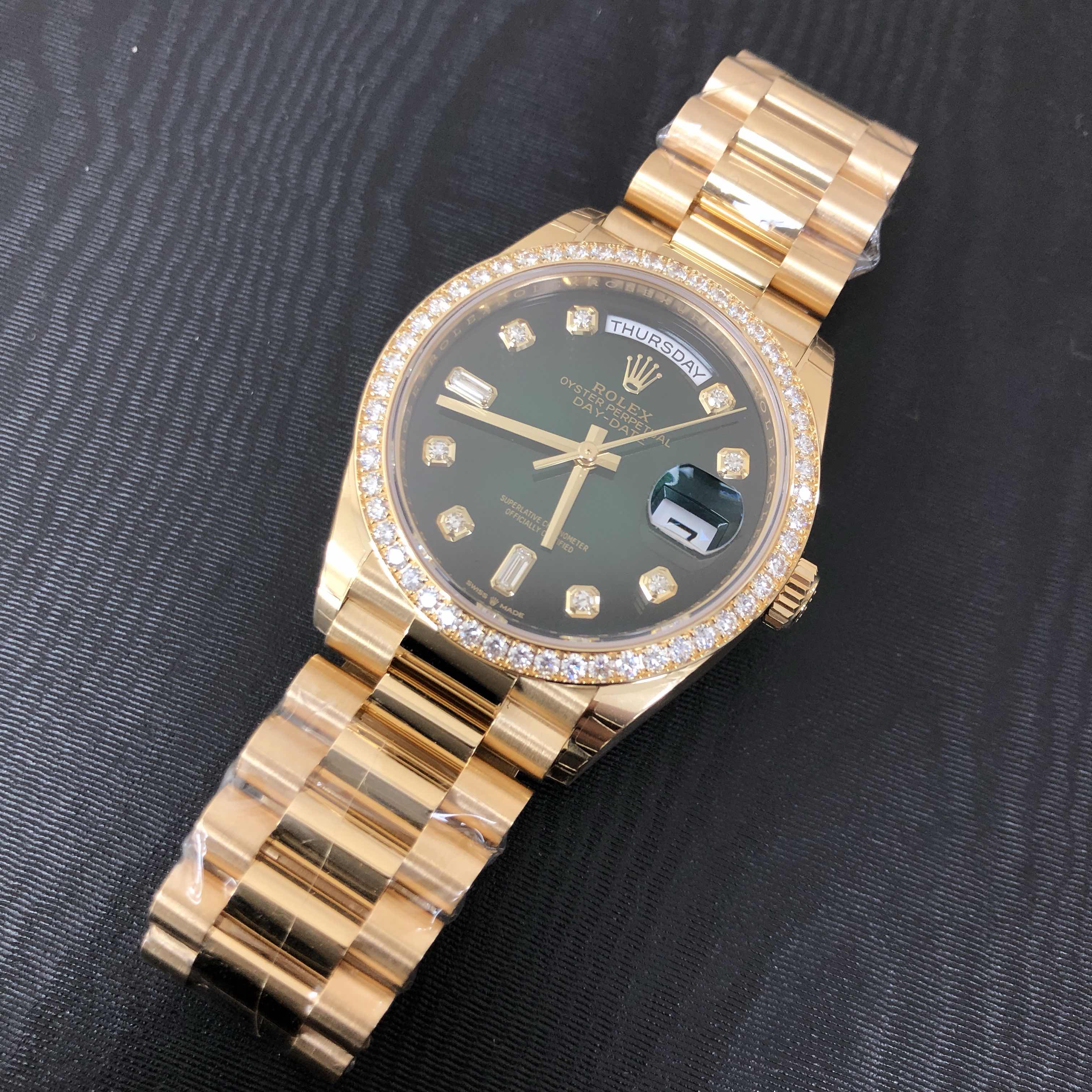Rolex 128348RBR-0035 DAY-DATE Automatic 18kt Gold & Diamond