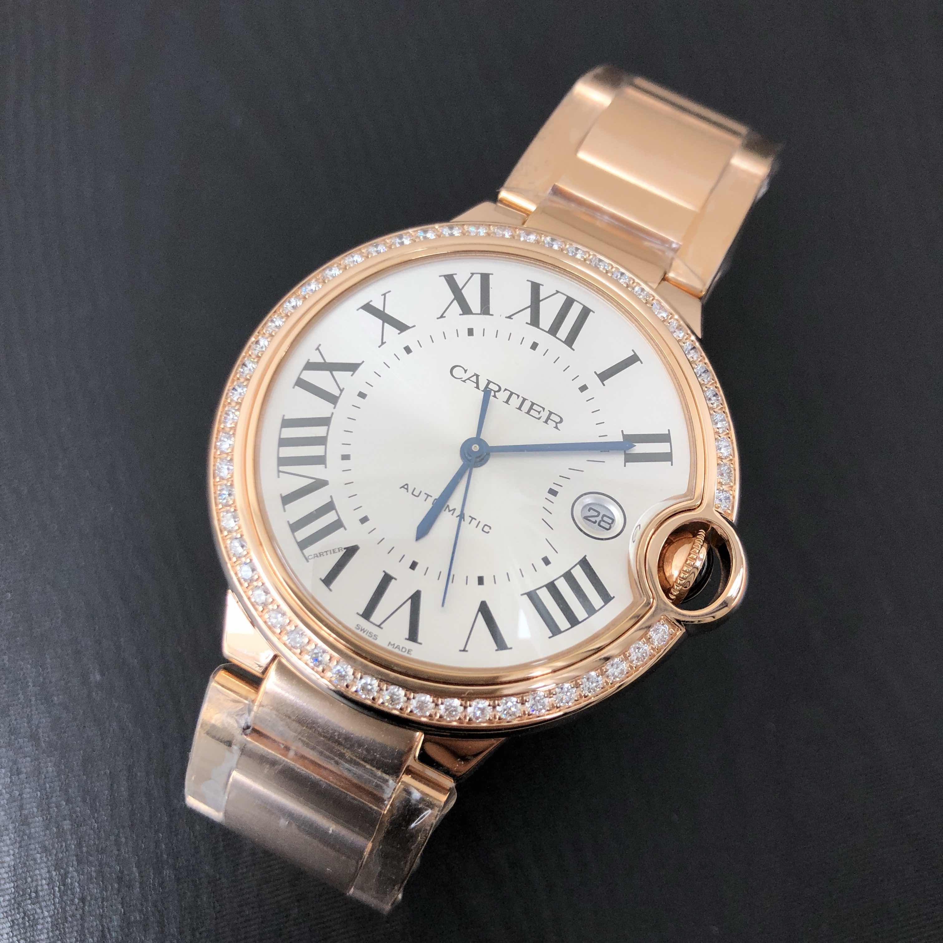 Cartier WJBB0038 BALLON BLEU Automatic 18kt Rose Gold & Diamonds