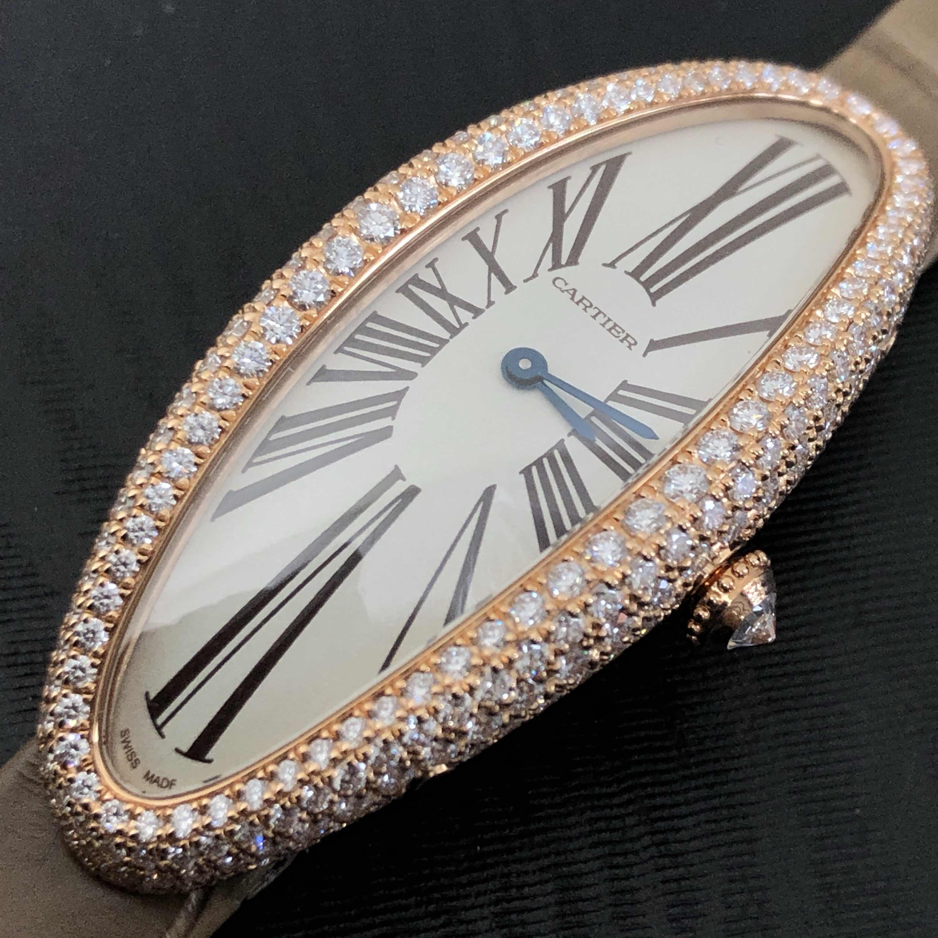 Cartier WJBA0006 BAIGNOIRE Automatic 18kt Rose Gold & Diamonds