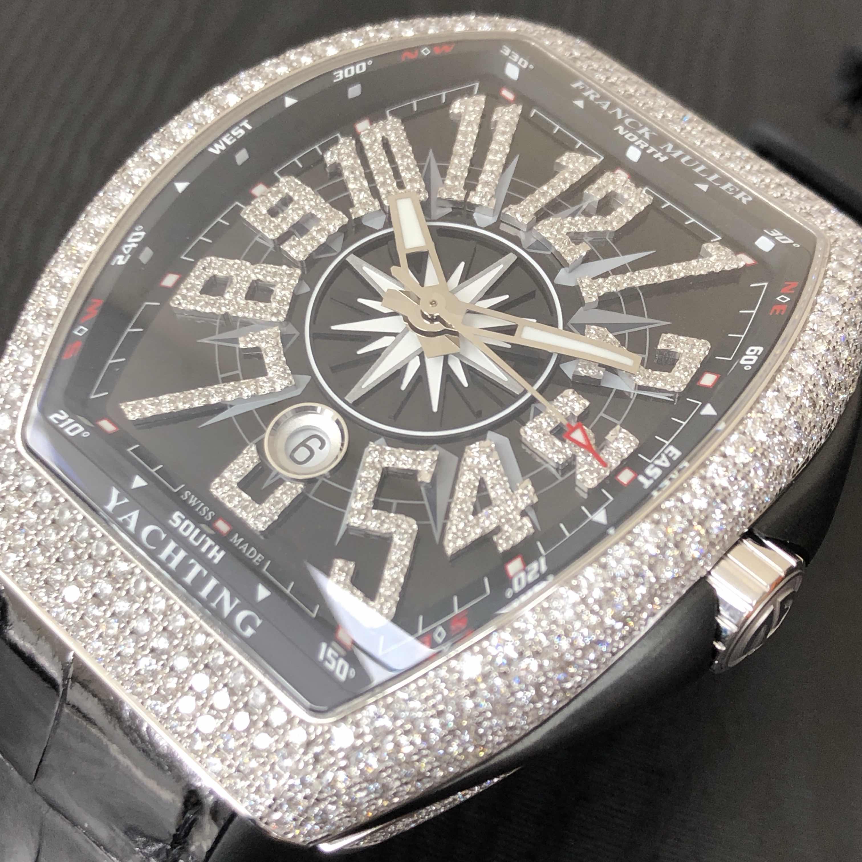 Franck Muller V 45 SC DT D NBR CD YACHTING (OG.NR) VANGUARD Automatic 18kt White Gold & Diamond