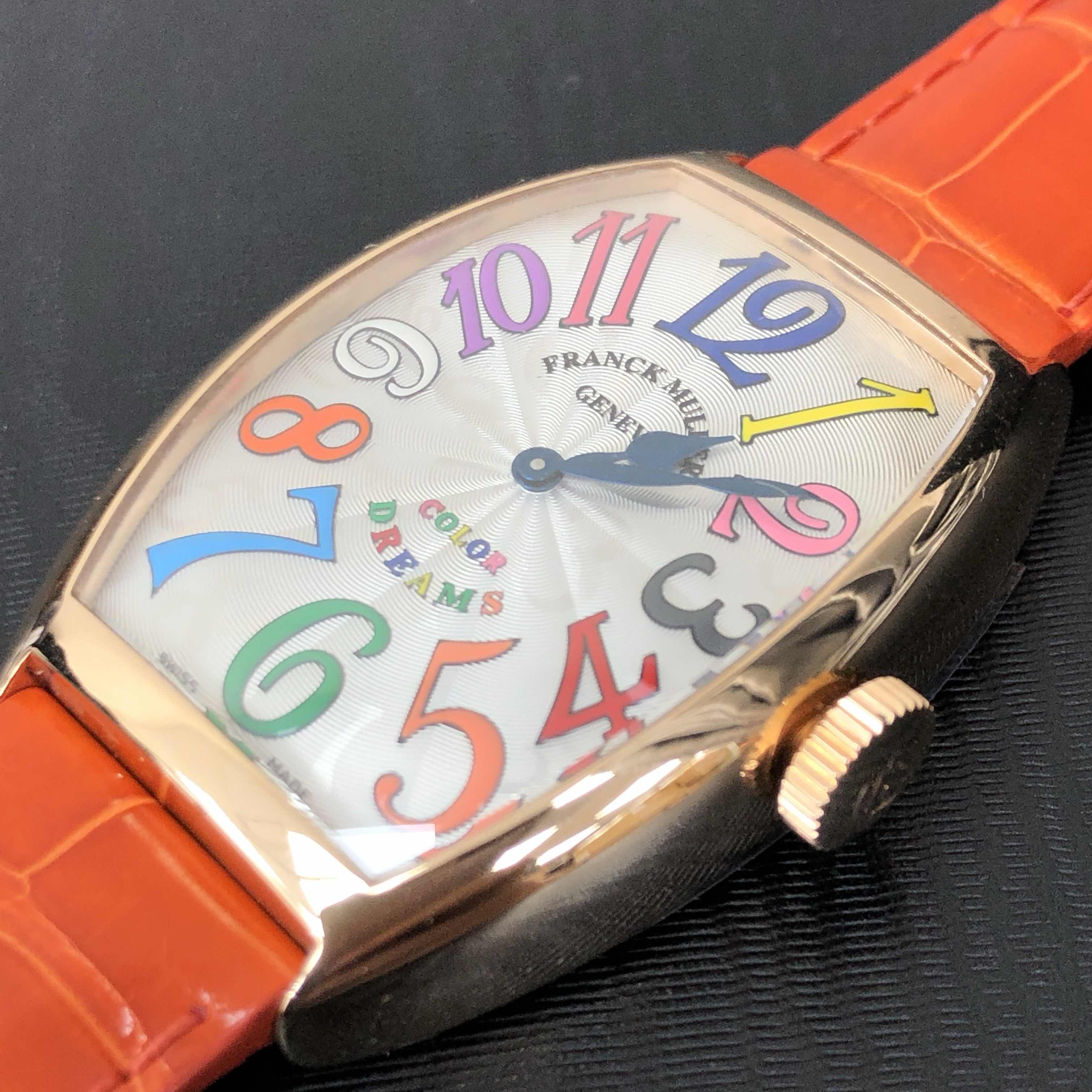 Franck Muller 5852 QZ COL DRM (5N) CINTREE CURVEX Quartz 18kt Rose Gold