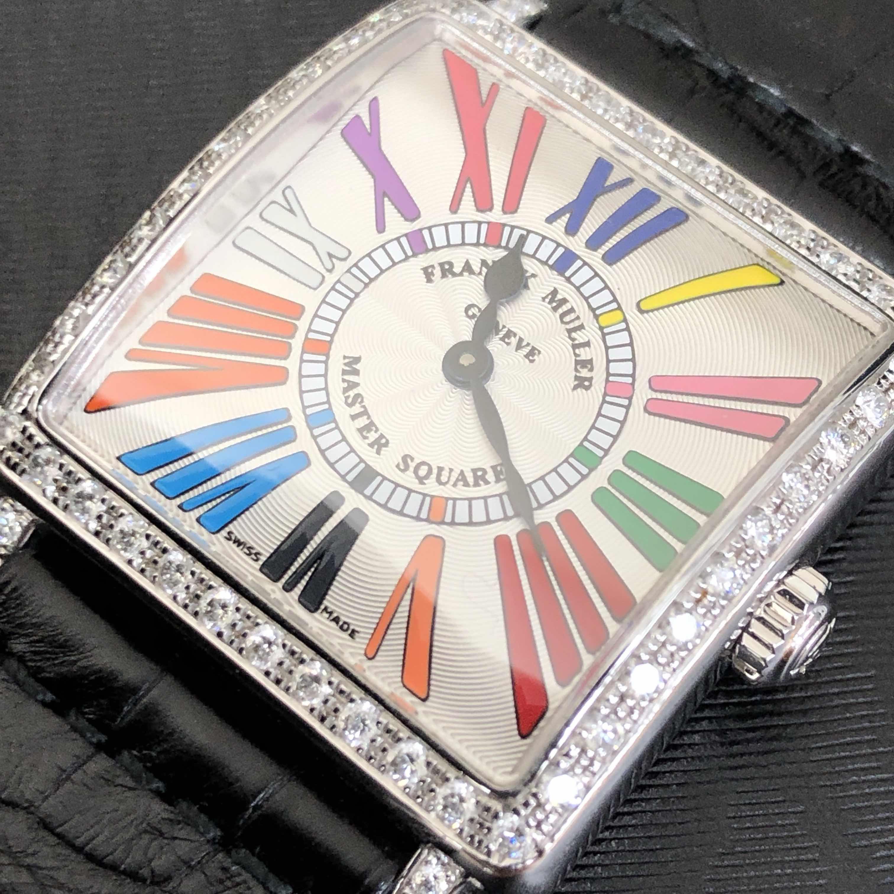 Franck Muller 6002 L QZ D 1R COL DRM (AC) MASTER SQUARE Quartz Stainless Steel & Diamonds