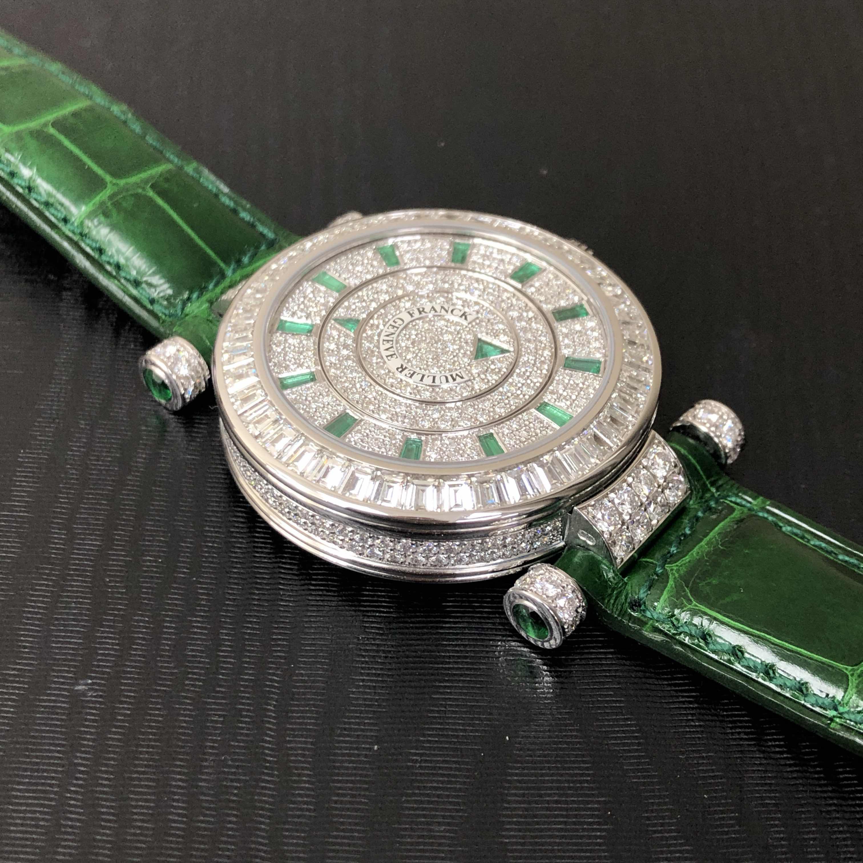 Franck Muller DBL MYST BAG C BAG 36 (OG) ROUND Automatic 18kt White Gold & Diamond