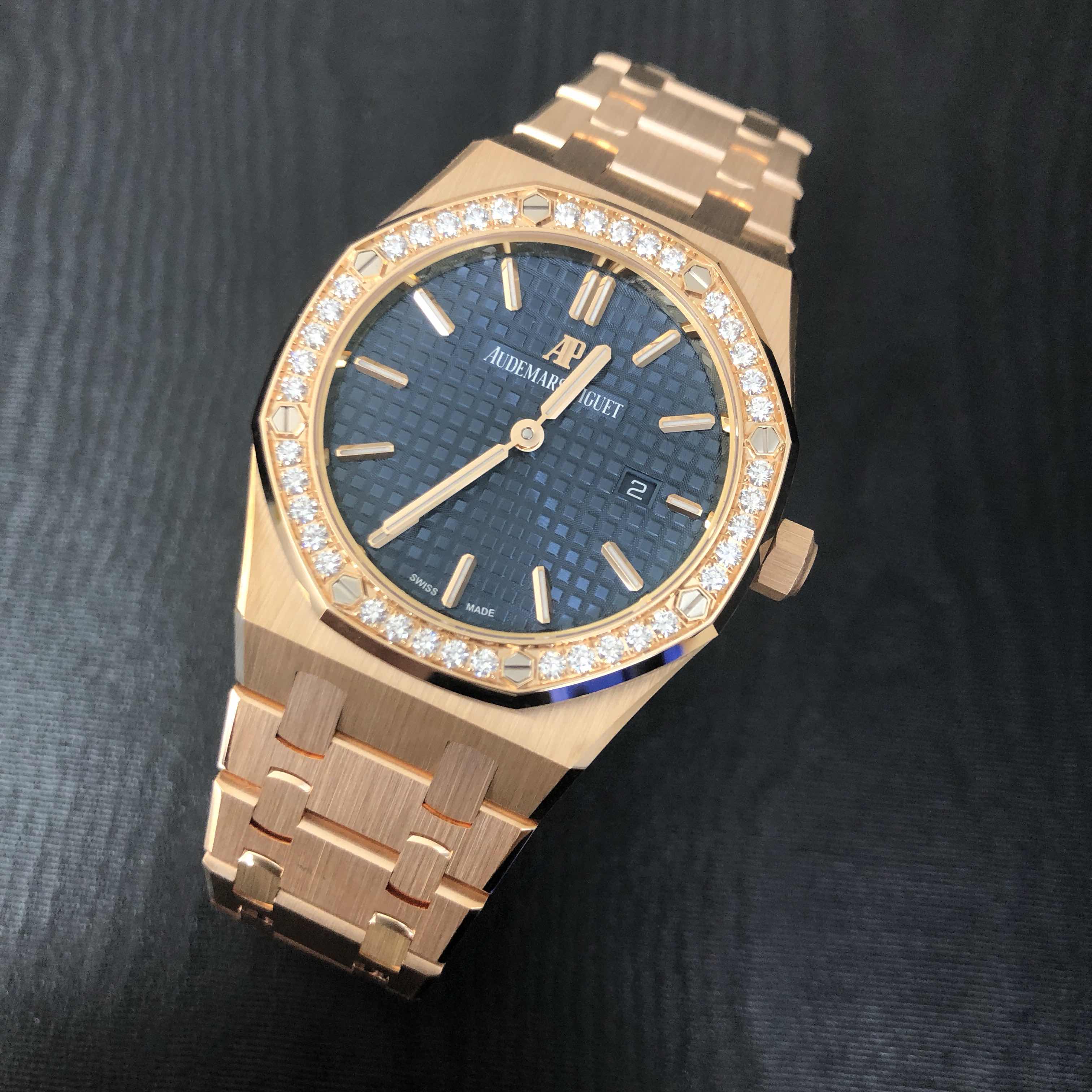 Audemars Piguet 67651OR.ZZ.1261OR.02 Quartz 18kt Rose Gold & Diamonds