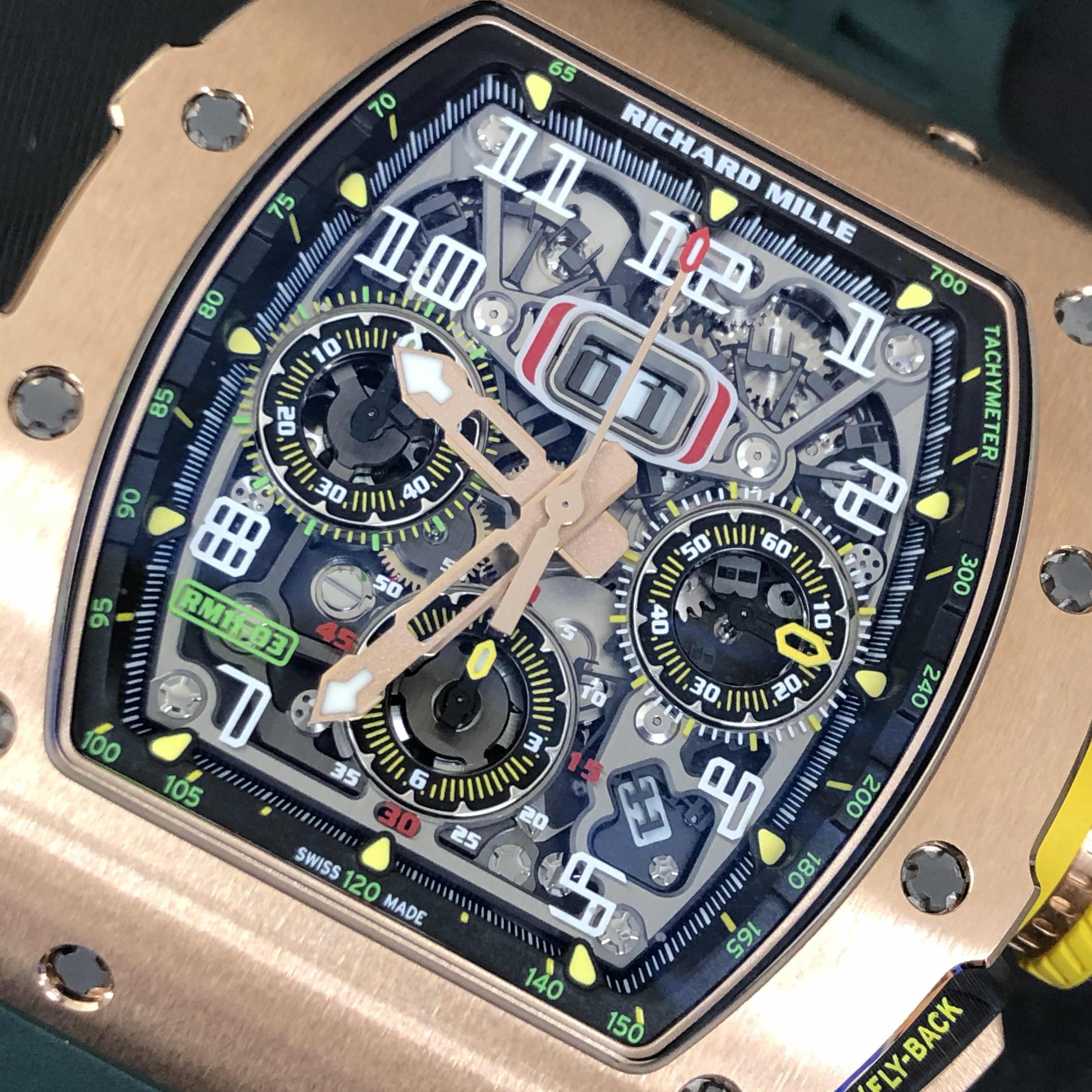 Richard Mille RM11-03 RG (GREEN) Automatic 18kt Rose Gold
