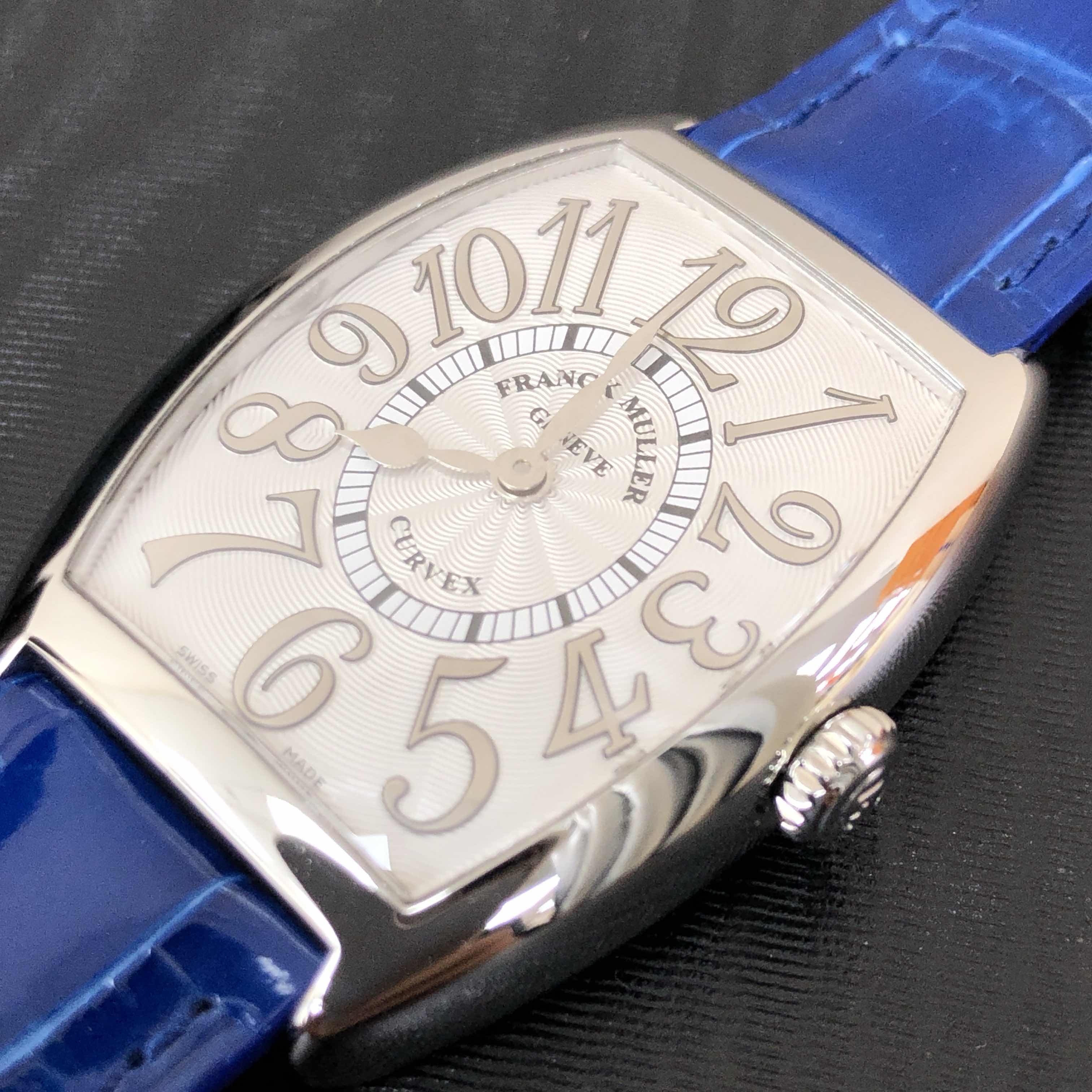 Franck Muller 7502 QZ REL(AC) - BLUE STRAP CINTREE CURVEX Quartz Stainless Steel
