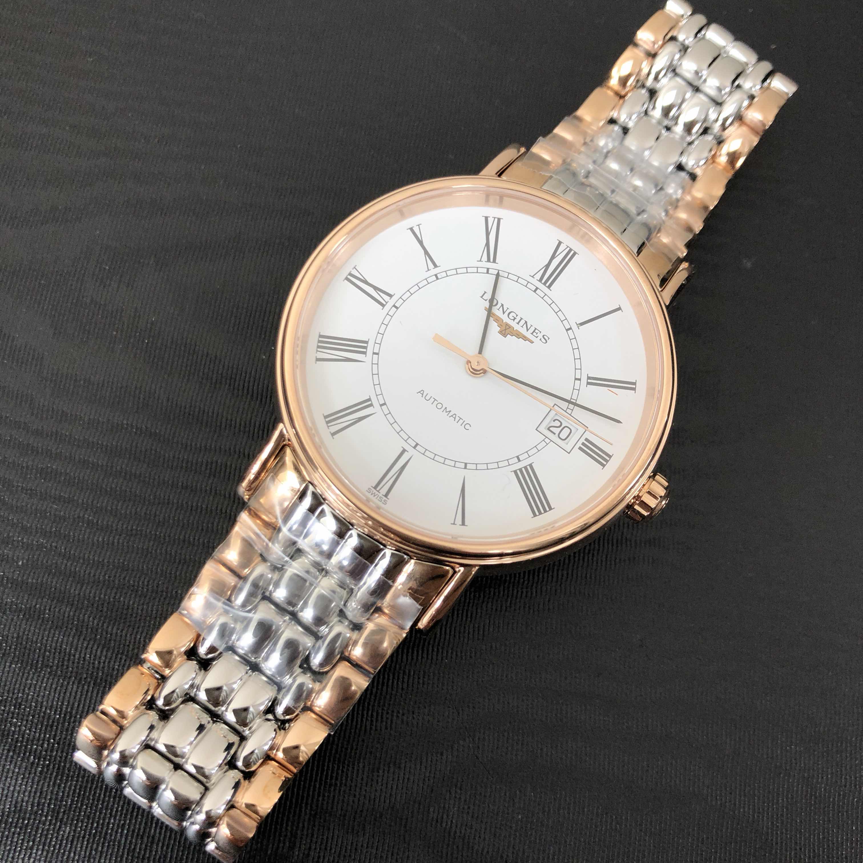 Longines L4.922.1.11.7 PRESENCE Automatic 18kt Rose Gold & Steel