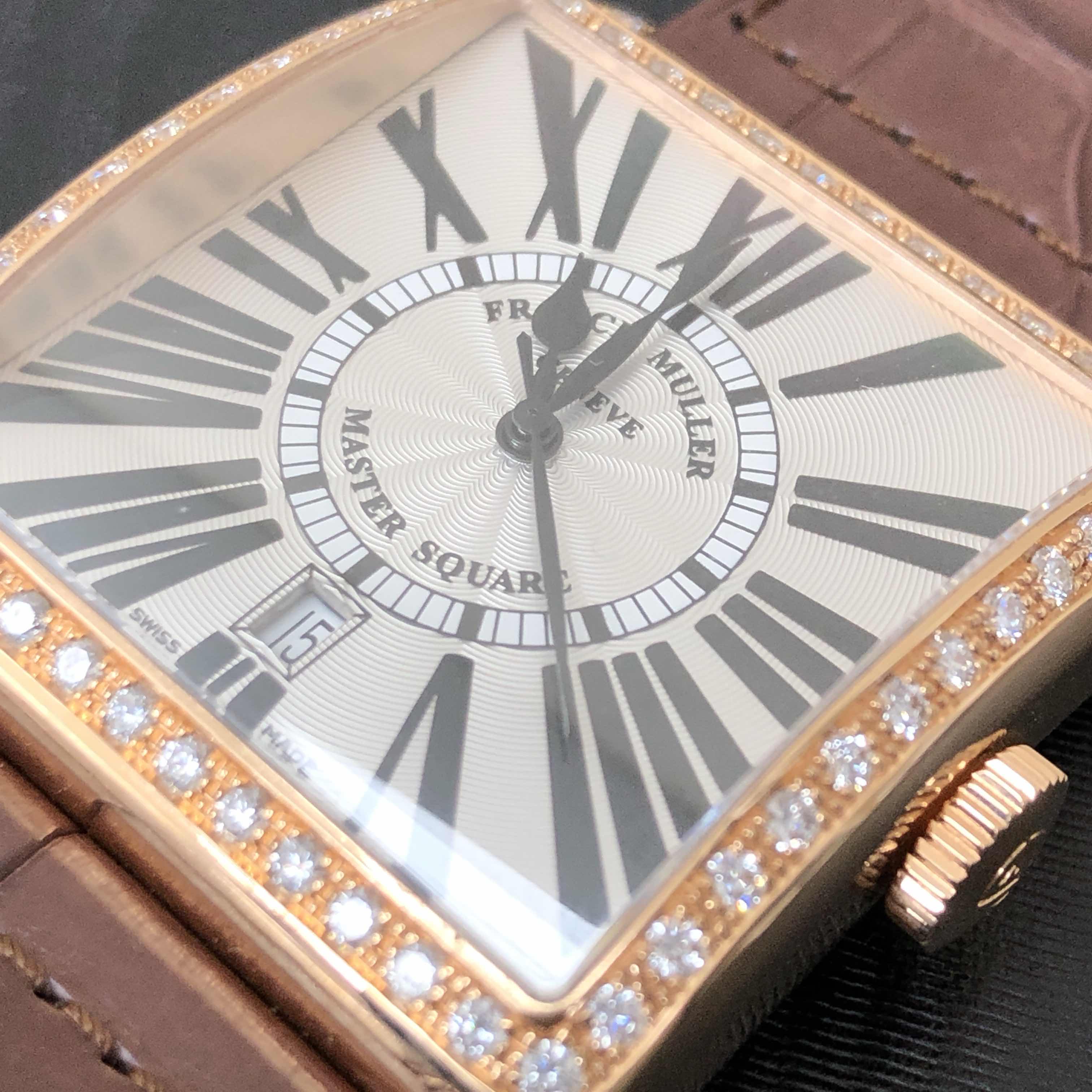 Franck Muller 6000 H SC DT R D 1R (5N) MASTER SQUARE Automatic 18kt Rose Gold & Diamonds