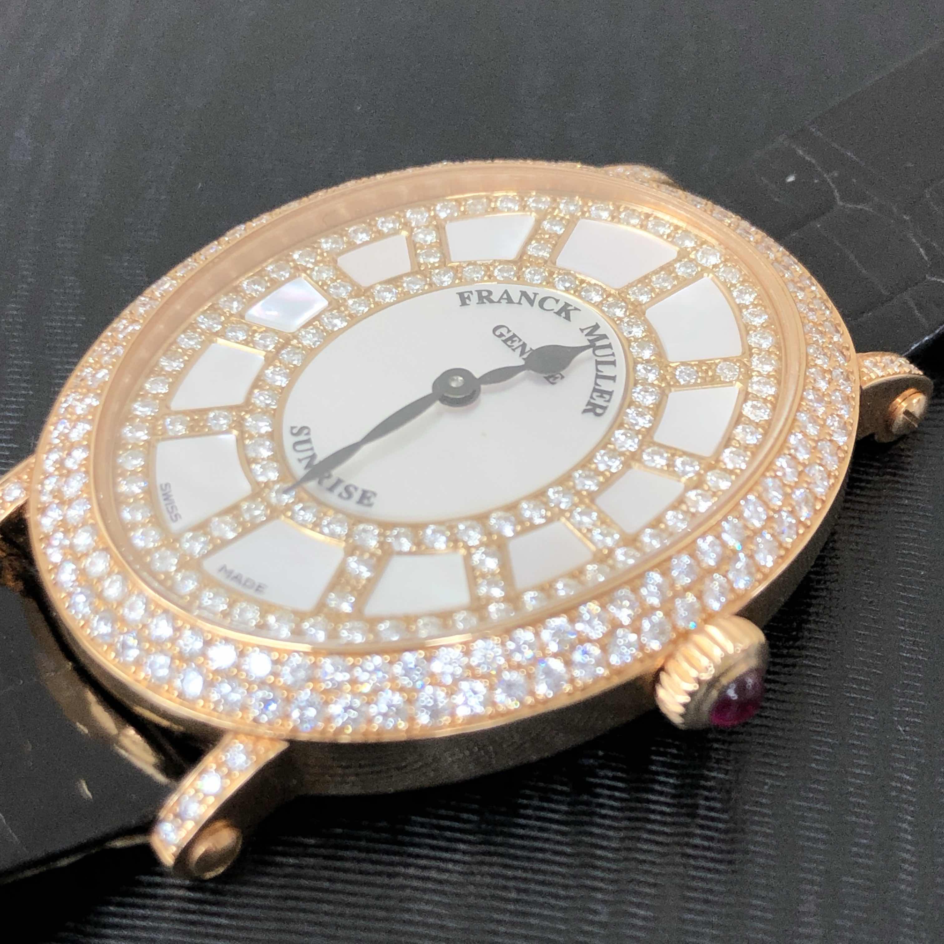 Franck Muller 1638 QZ SNR D CD (5N) INFINITY Quartz 18kt Rose Gold & Diamonds