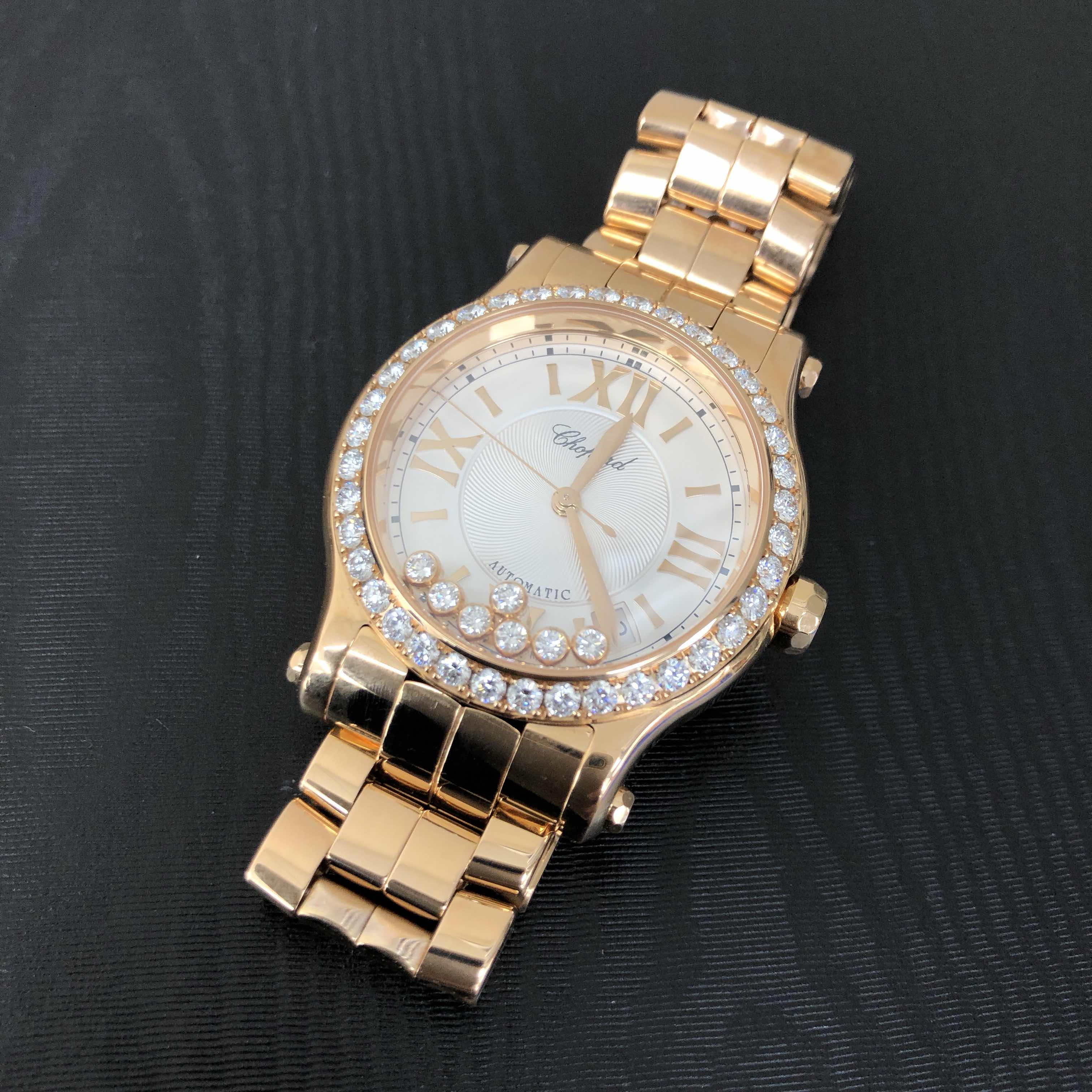 Chopard 274808-5004 HAPPY SPORT Automatic 18kt Rose Gold & Diamonds