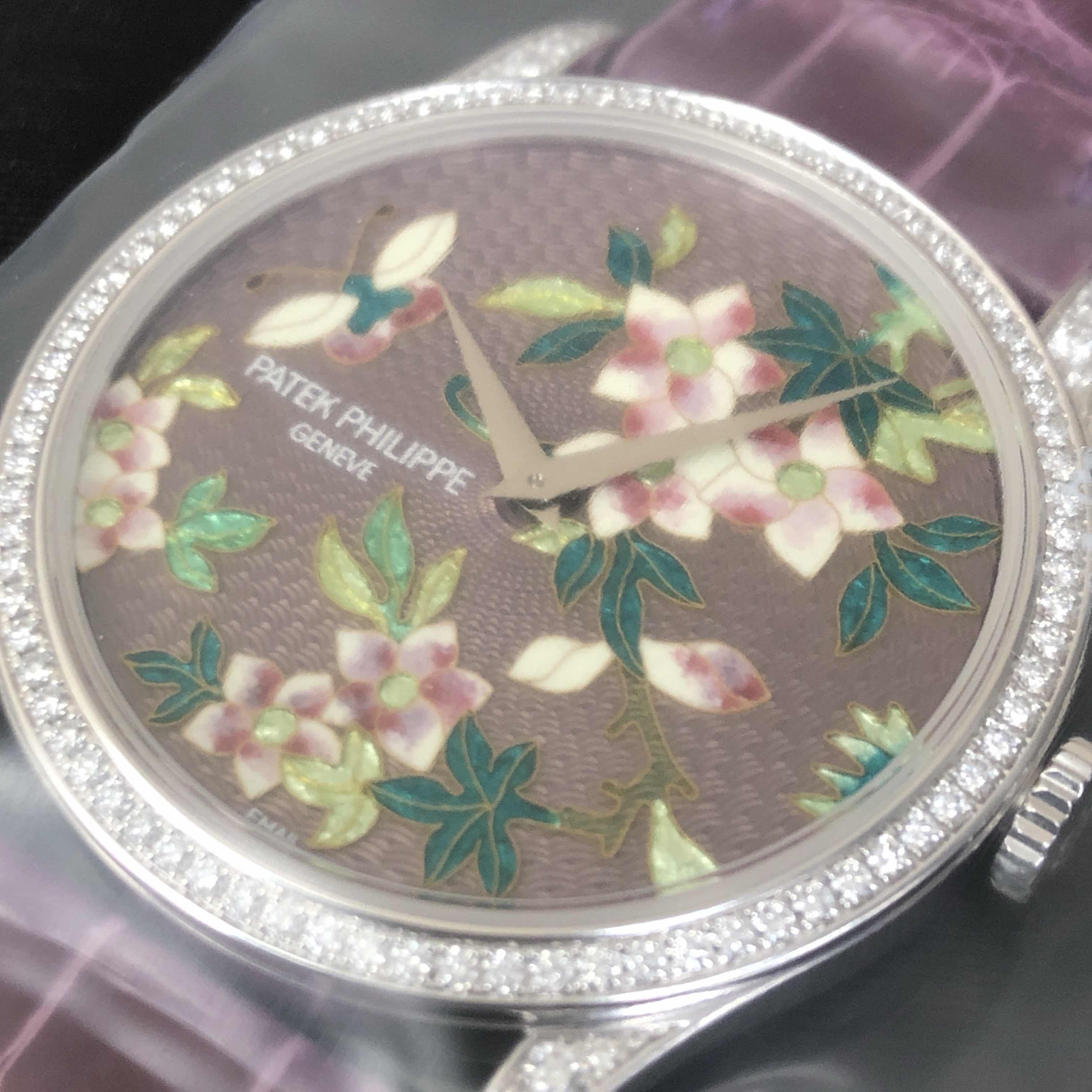 Patek Philippe 5077/100G-025 RARE HANDCRAFTS Automatic 18kt White Gold & Diamond