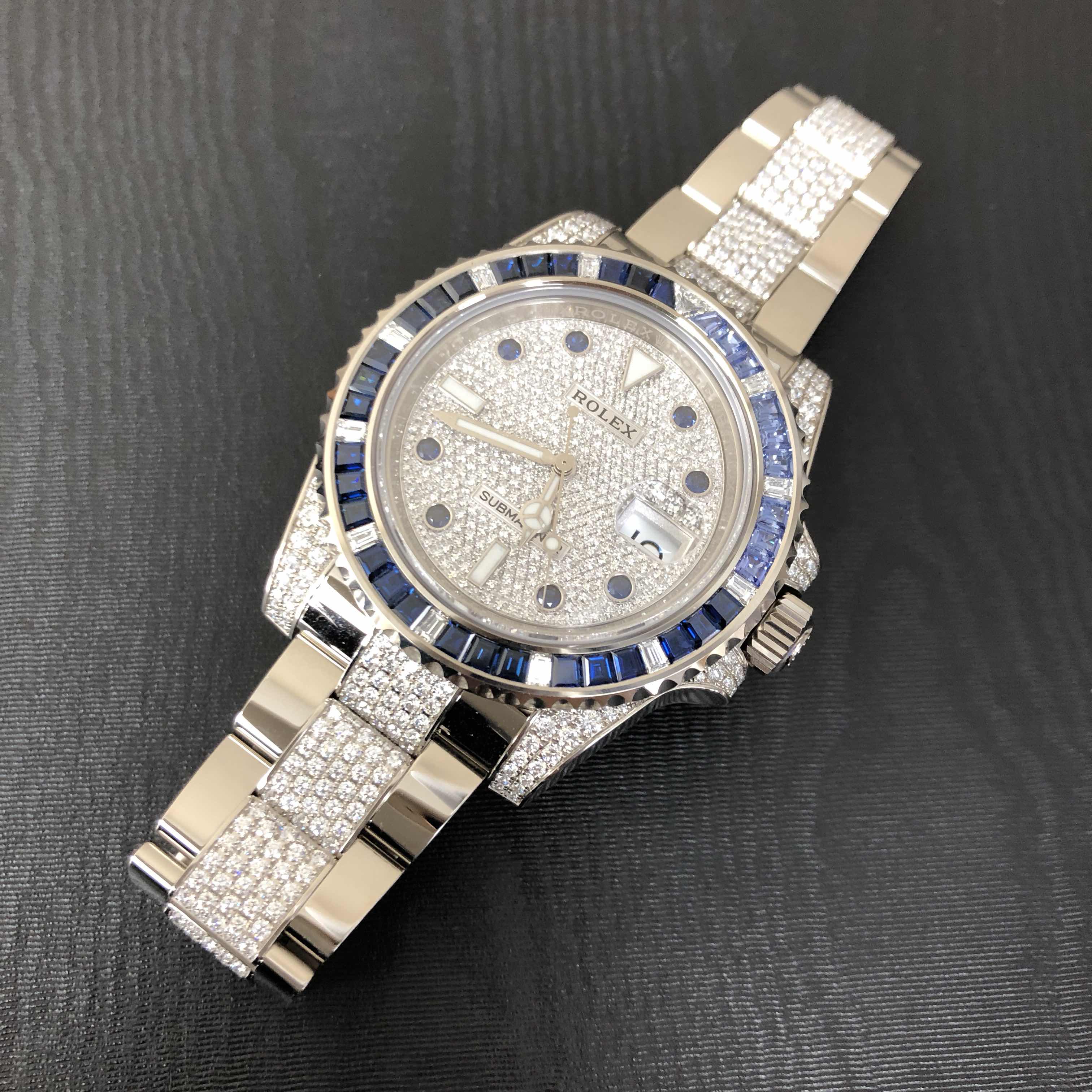 Rolex 116659SABR-PAVED8DI_DIAO SUBMARINER Automatic 18kt White Gold & Sapphire