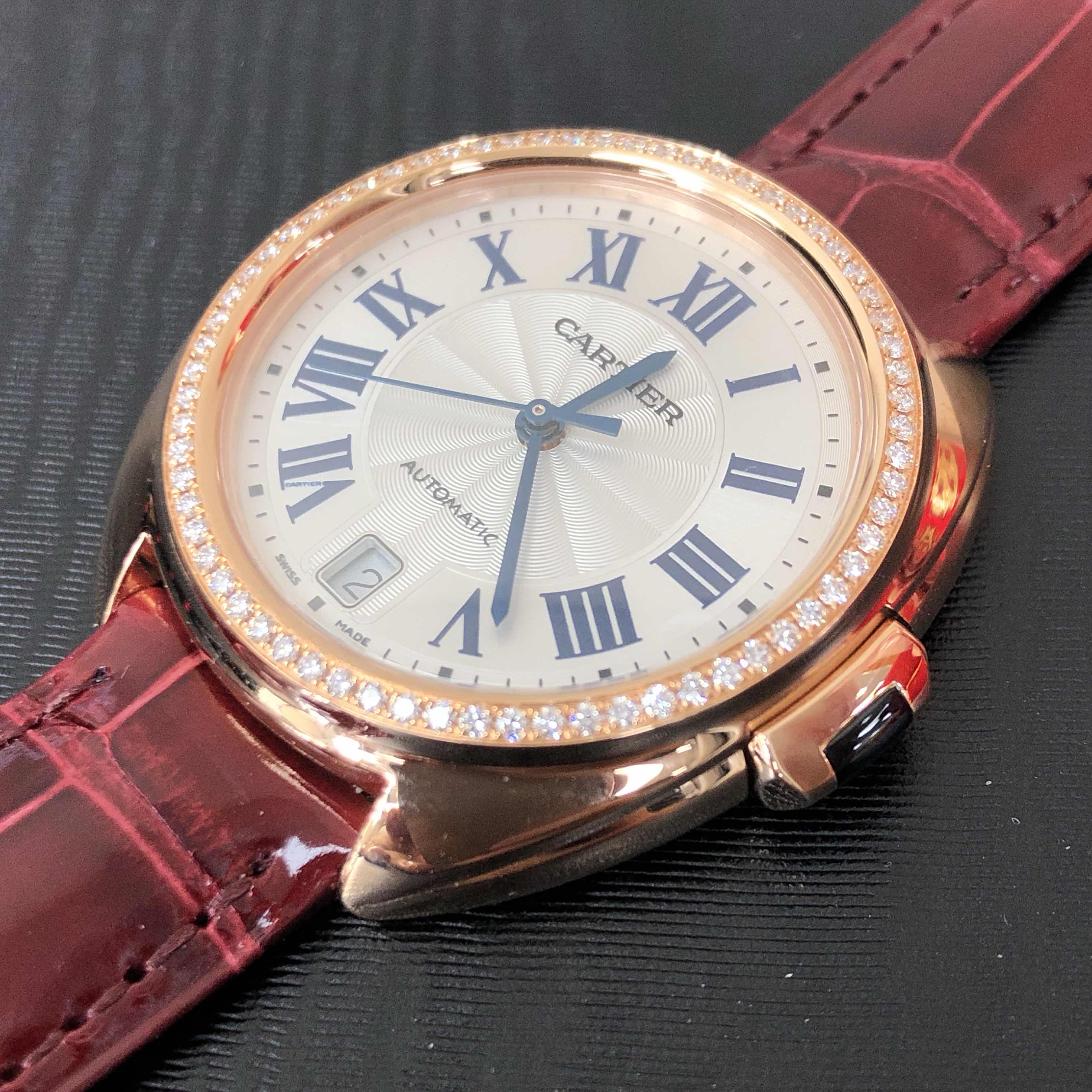 Cartier WJCL0048 CLe DE CARTIER Automatic 18kt Rose Gold & Diamonds