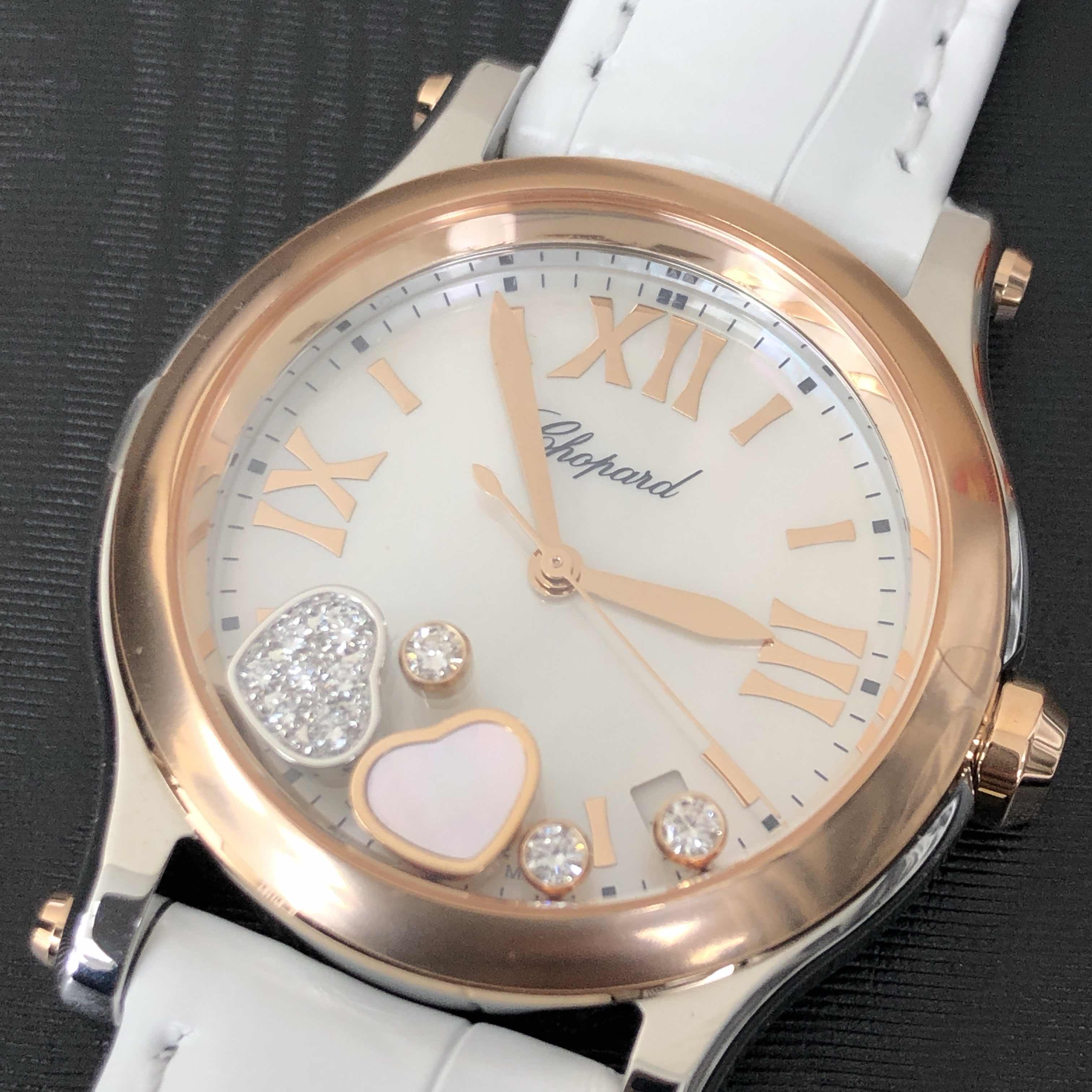Chopard 278582-6009 HAPPY HEARTS Quartz 18kt Rose Gold & Steel