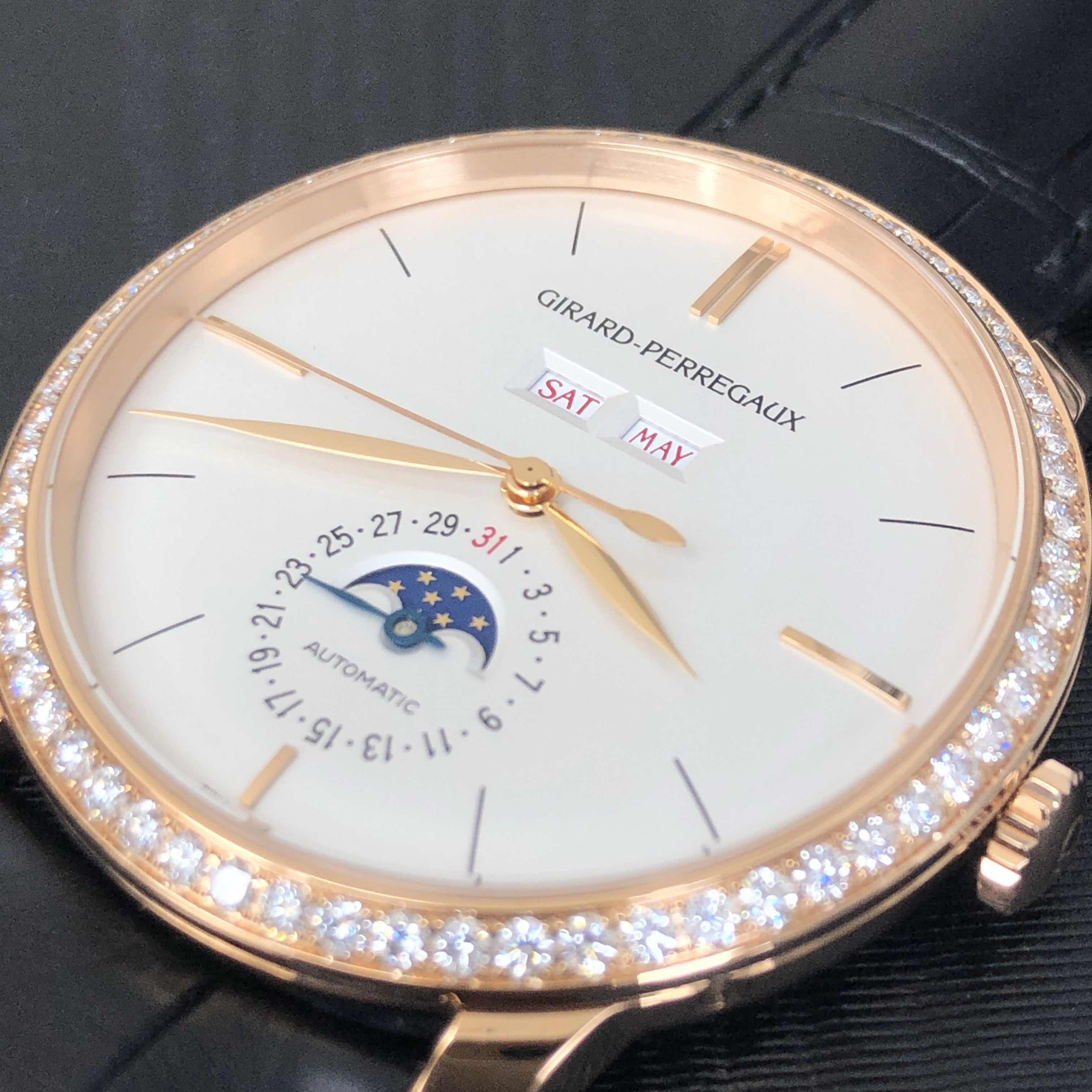 Girard Perregaux 49535-D52-A151-BK6A 1966 Automatic 18kt Rose Gold & Diamonds