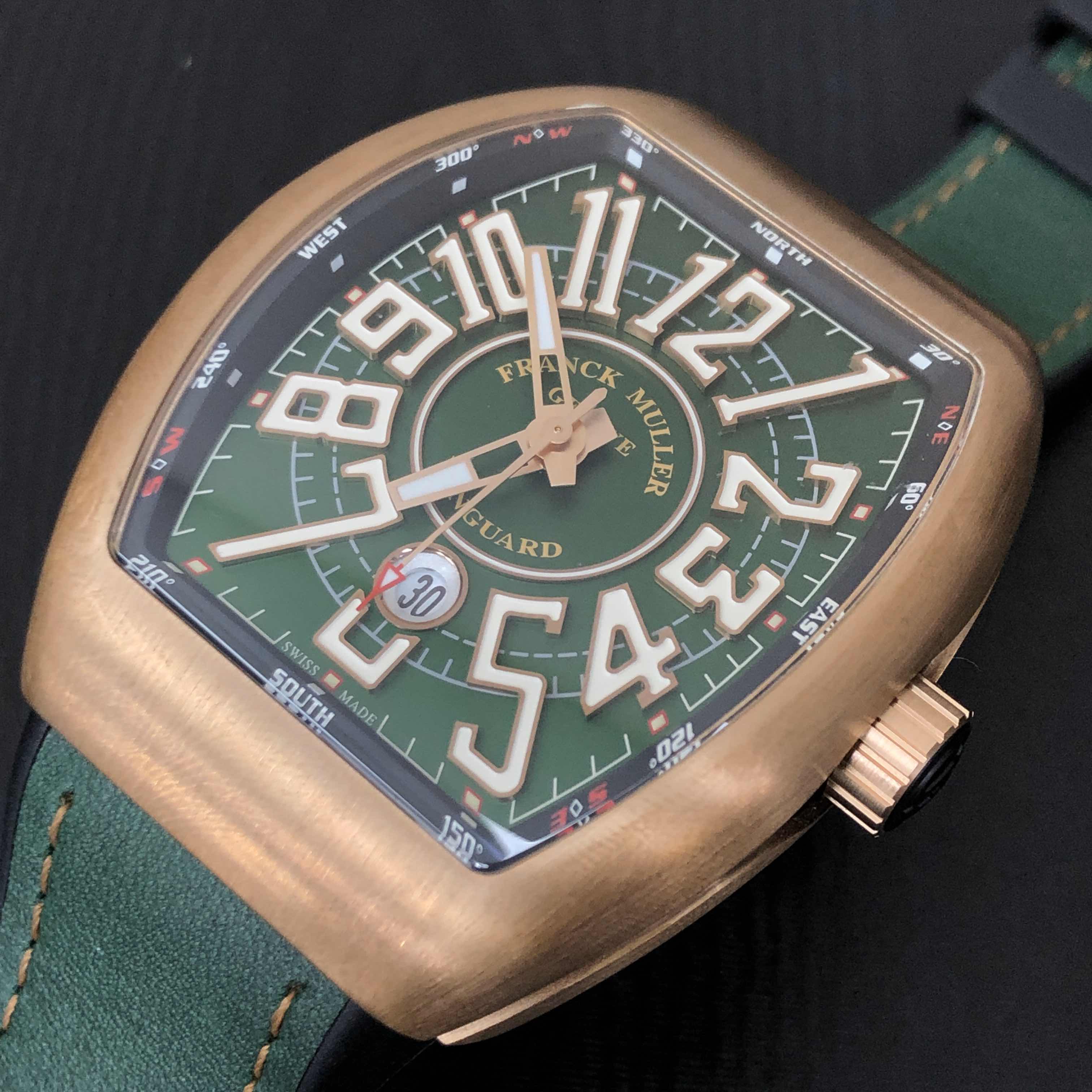 Franck Muller V 45 SC DT CIR (BZ.NR.BR) - GREEN VANGUARD Automatic Brass