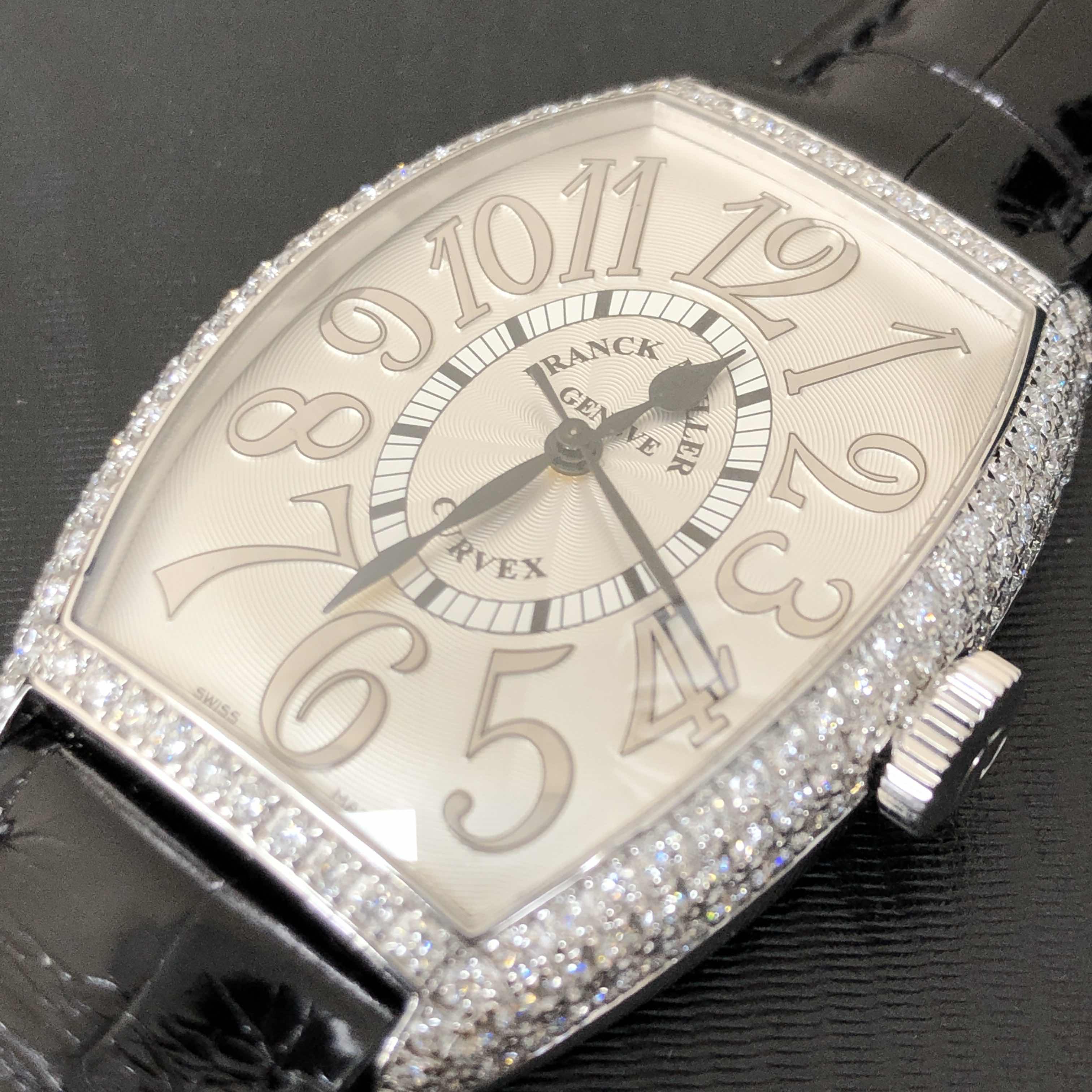 Franck Muller 5850 SC D REL (OG) CINTREE CURVEX Automatic 18kt White Gold & Diamond