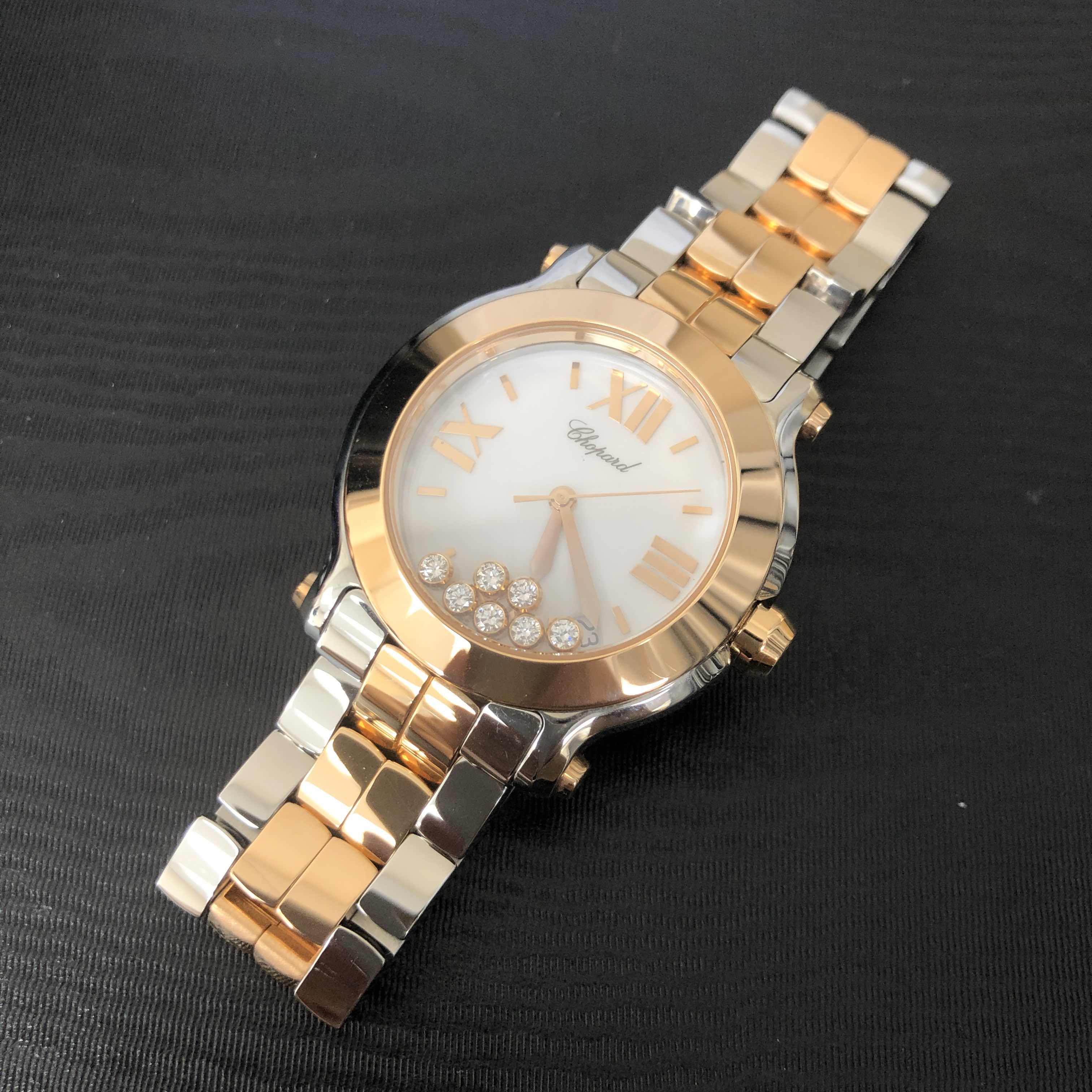 Chopard 278488-9001 HAPPY SPORT Quartz 18kt Rose Gold & Steel