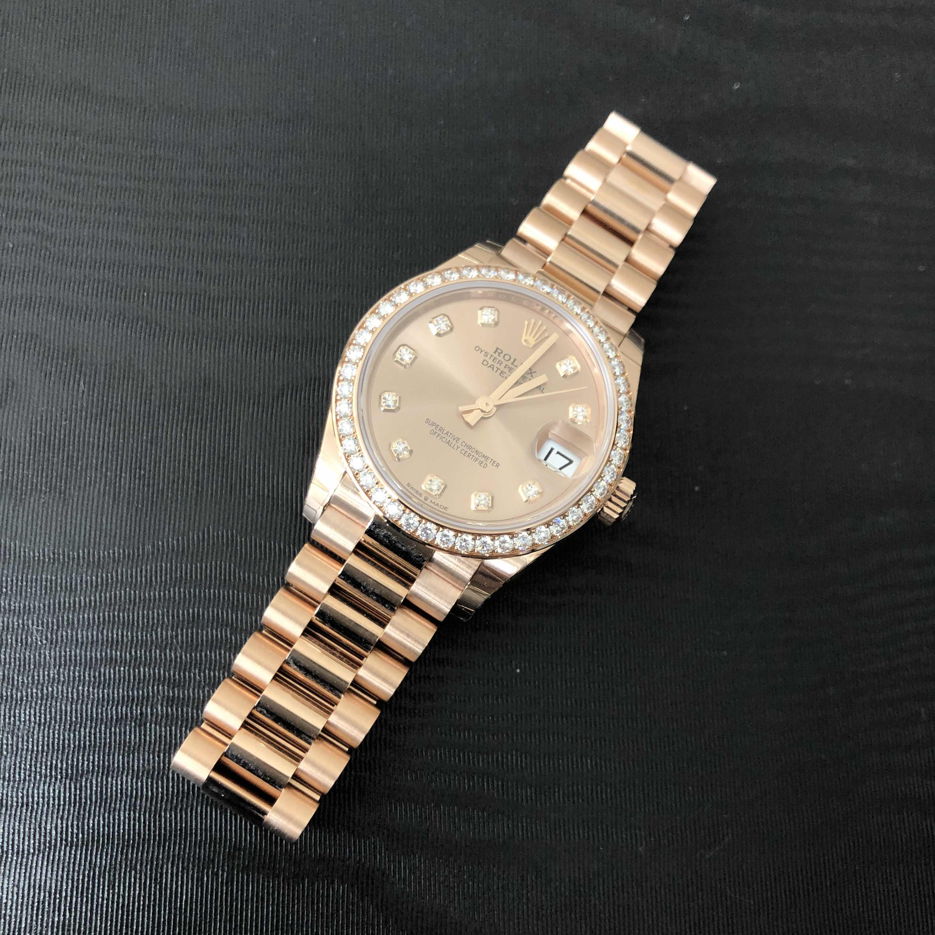 Rolex 278285RBR-0025 DATEJUST Automatic 18kt Rose Gold & Diamonds