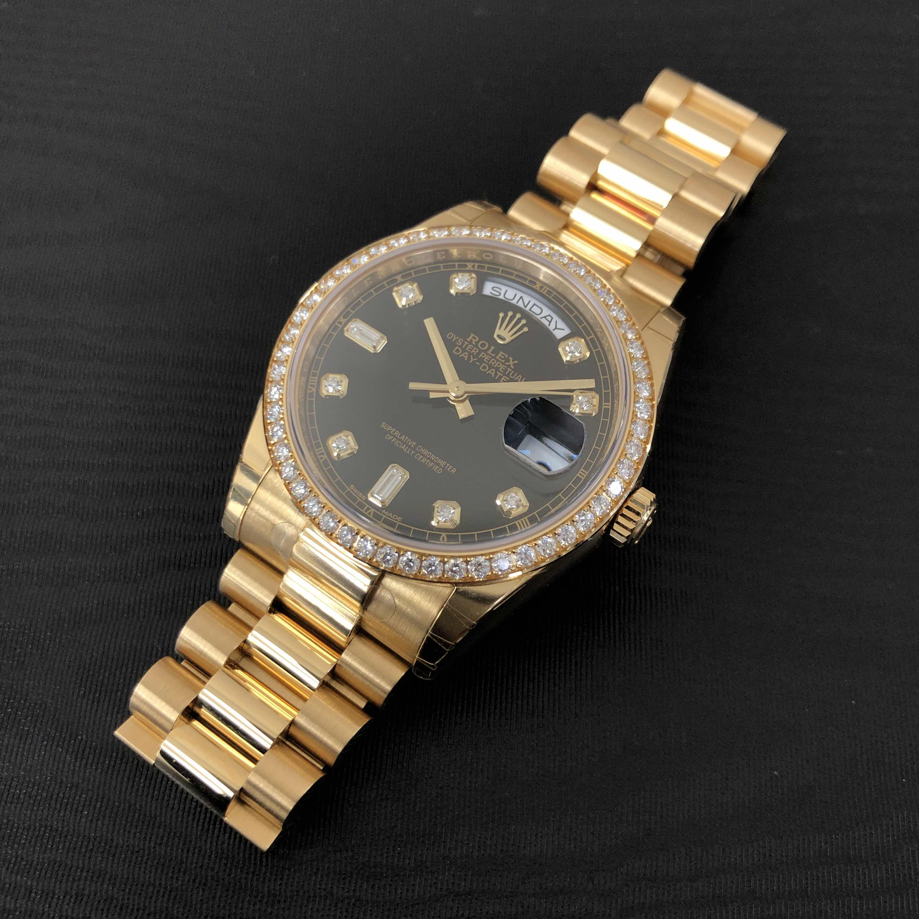 Rolex 118348ABK_P DAY-DATE Automatic 18kt Gold & Diamond