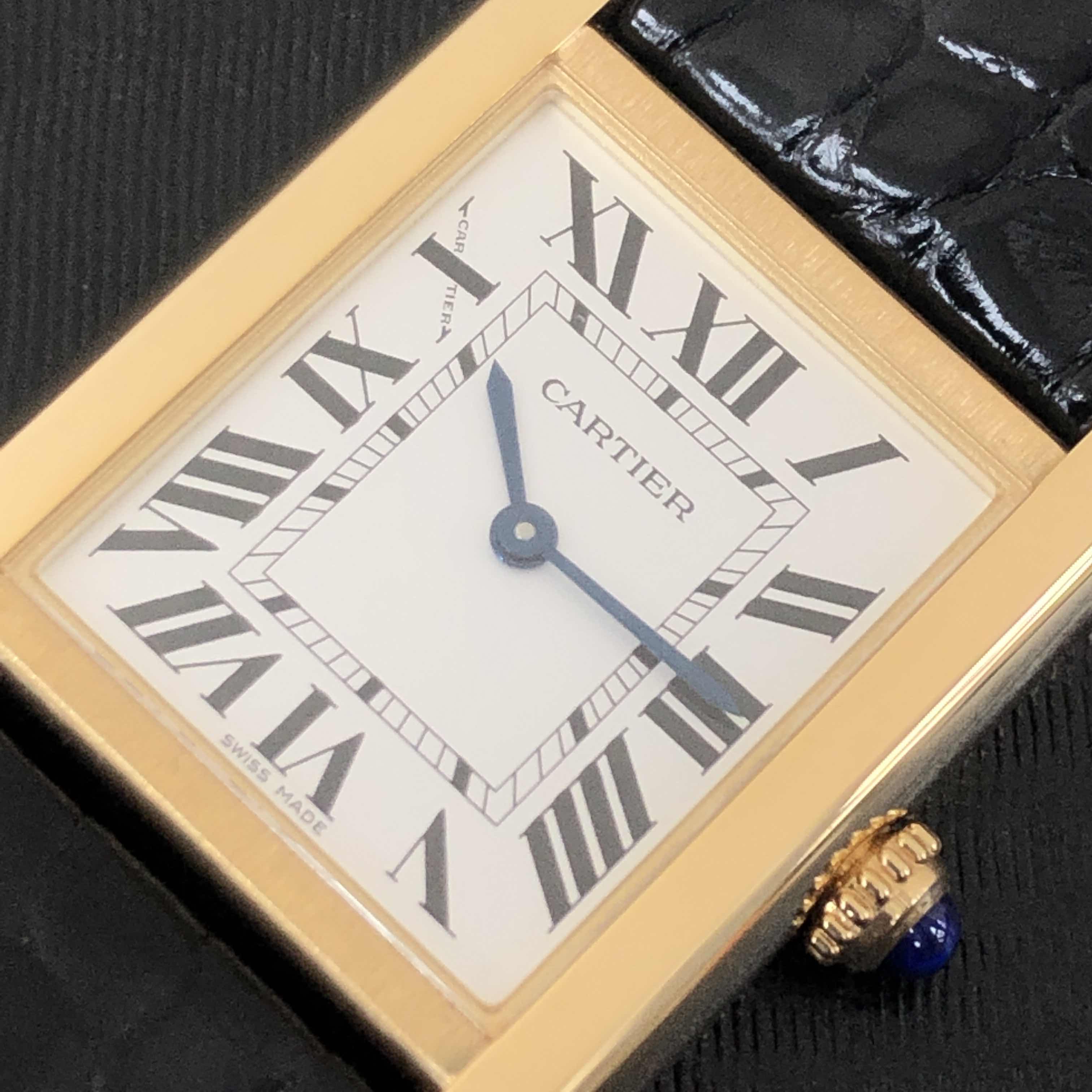Cartier W5200002 TANK Quartz 18kt Yellow Gold