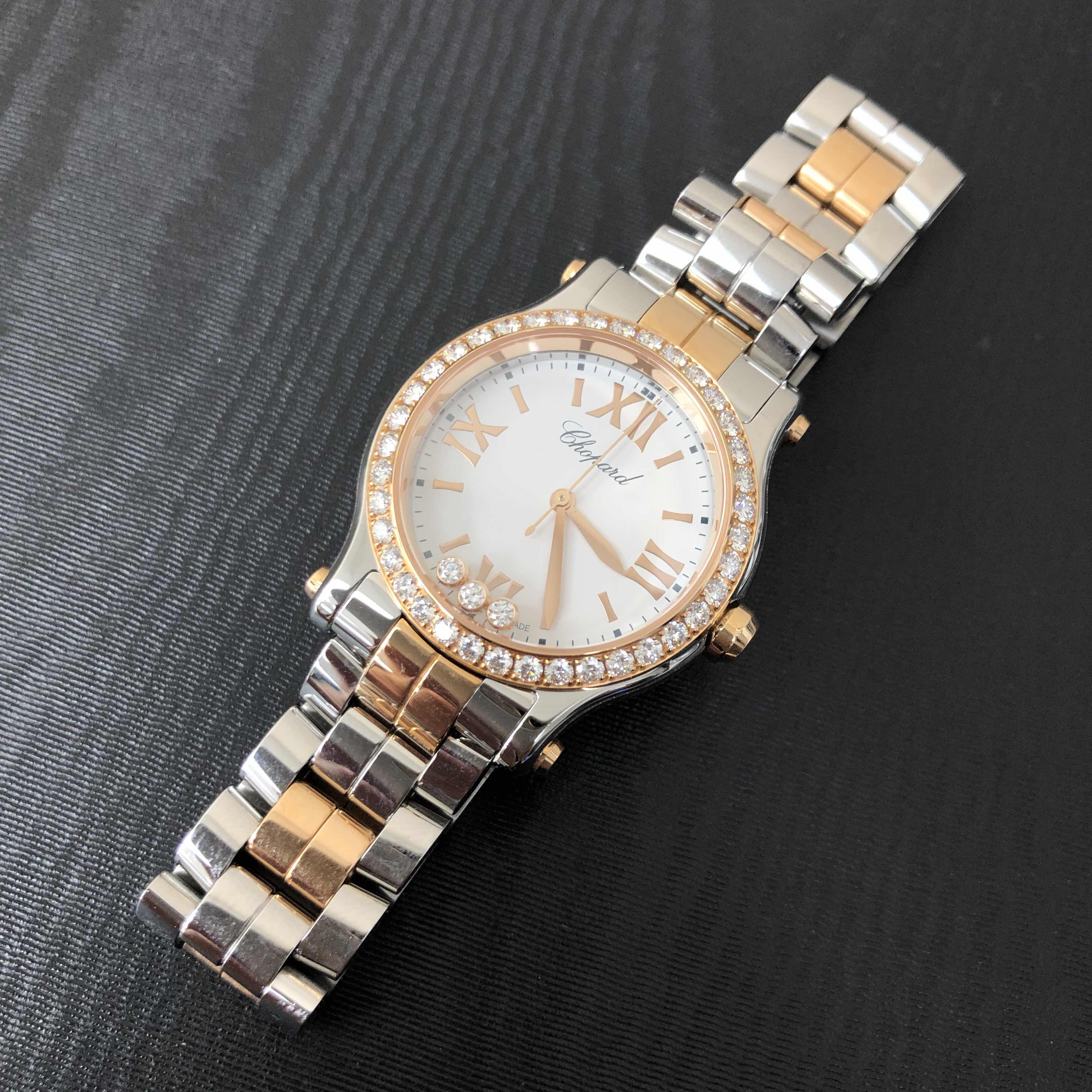 Chopard 278590-6004 HAPPY SPORT Quartz 18kt Rose Gold & Steel